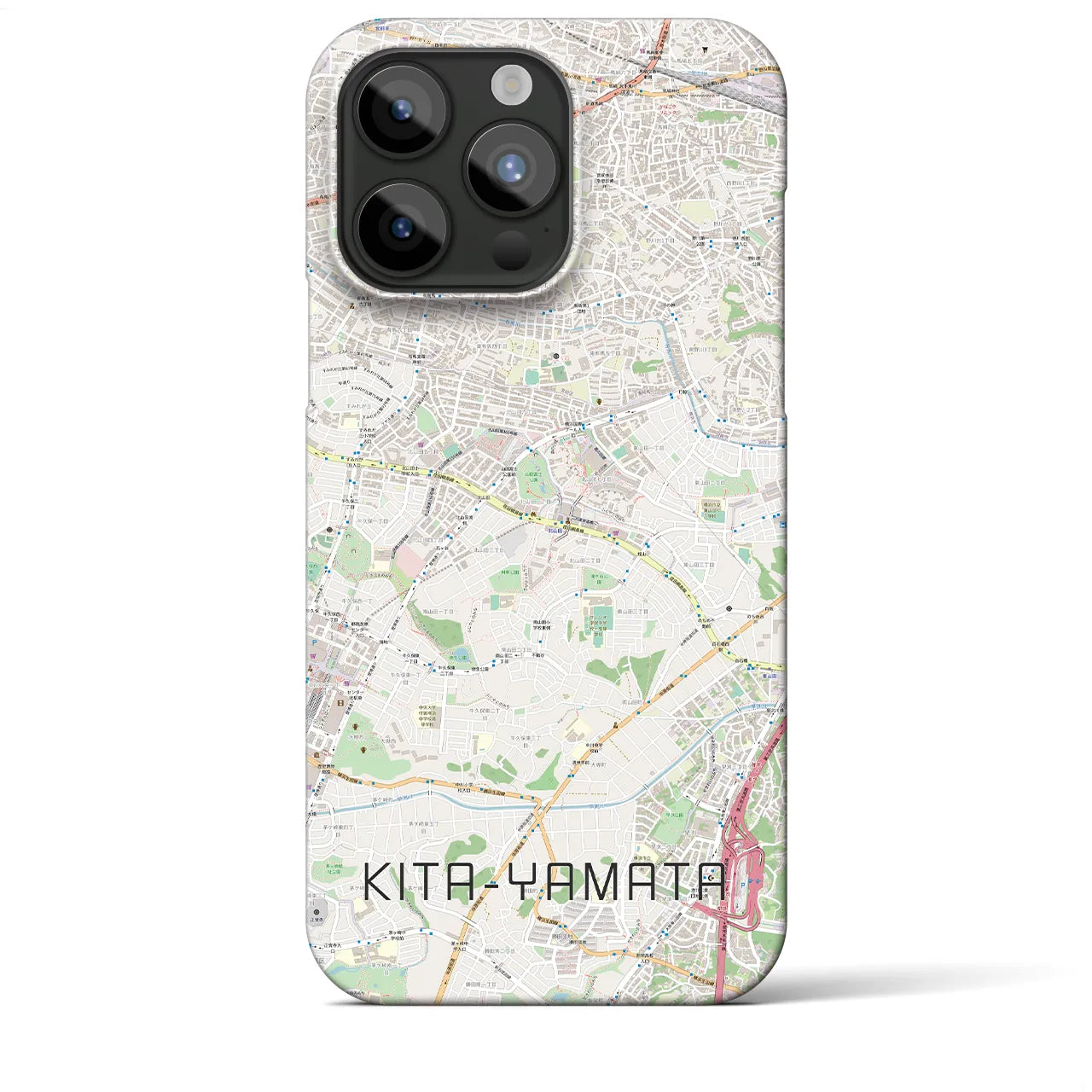 【北山田(神奈川県)】地図柄iPhoneケース(バックカバータイプ)
