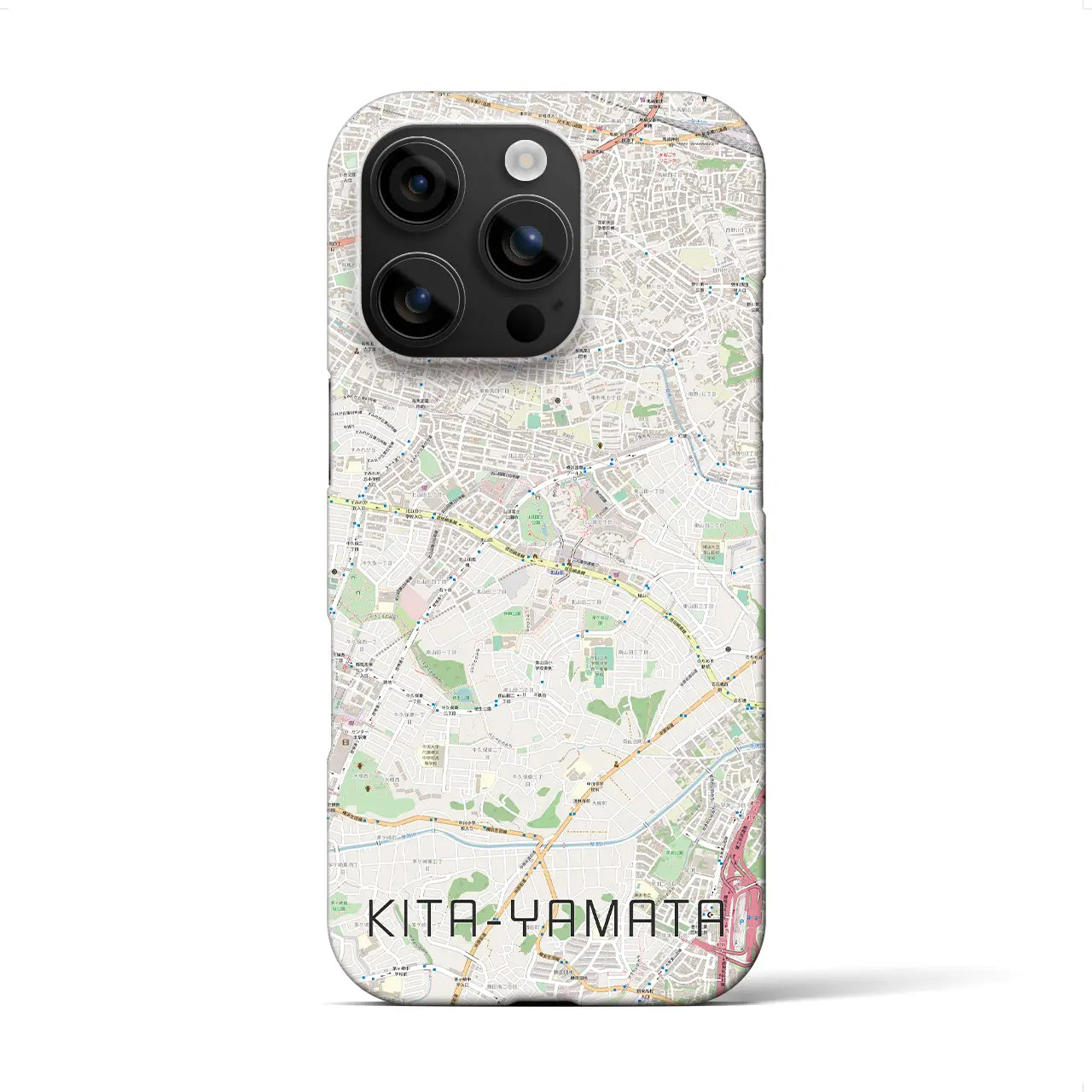 【北山田(神奈川県)】地図柄iPhoneケース(バックカバータイプ)