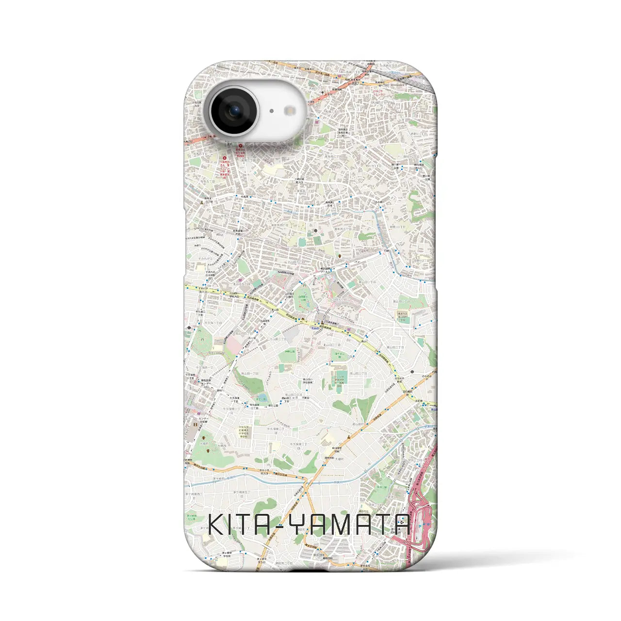 【北山田(神奈川県)】地図柄iPhoneケース(バックカバータイプ)