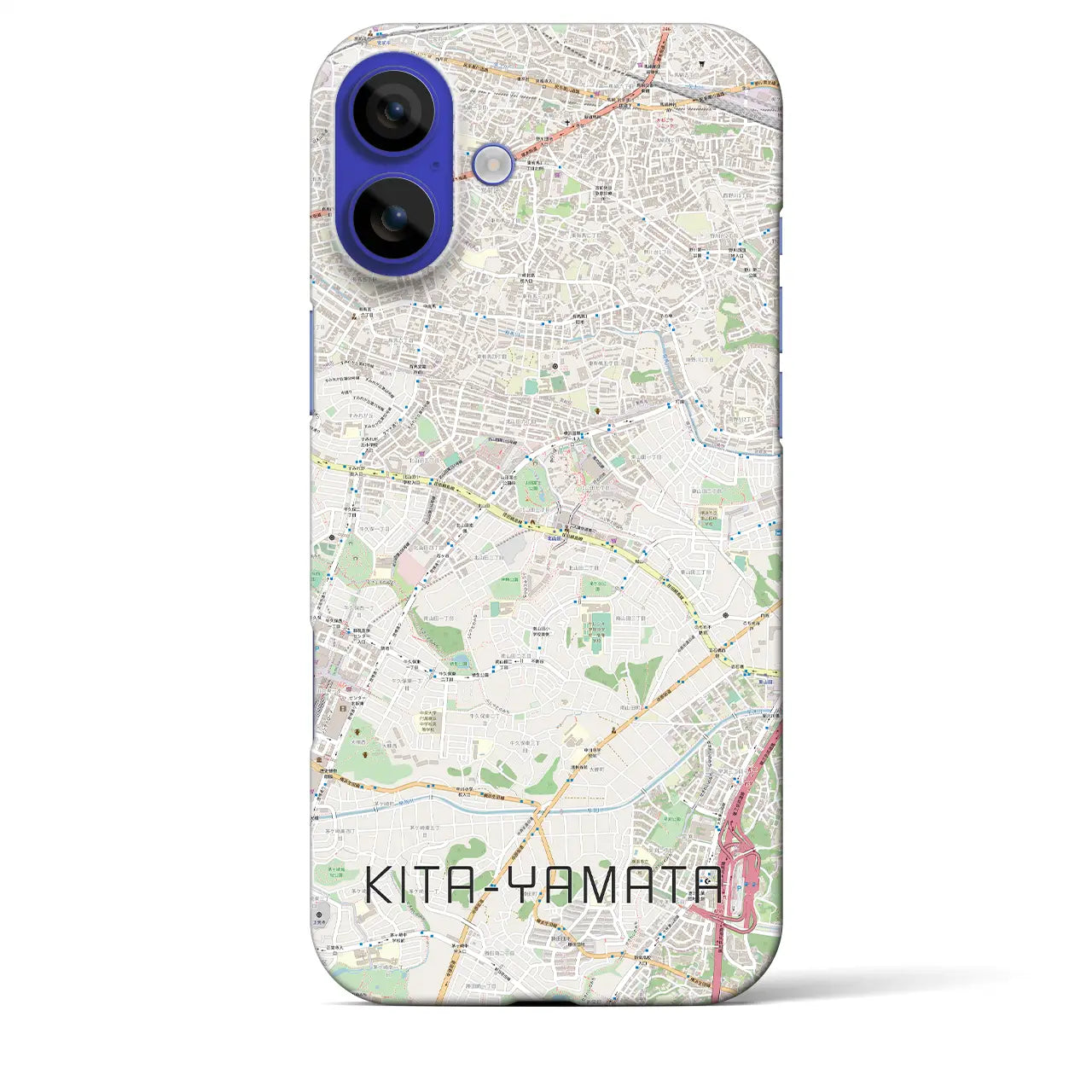 【北山田(神奈川県)】地図柄iPhoneケース(バックカバータイプ)ナチュラル・iPhone 16 Pro Max 用