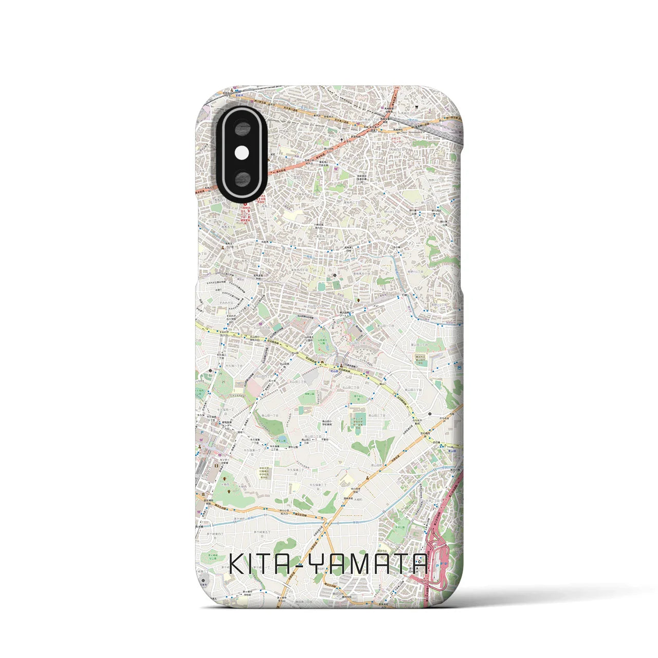【北山田(神奈川県)】地図柄iPhoneケース(バックカバータイプ)