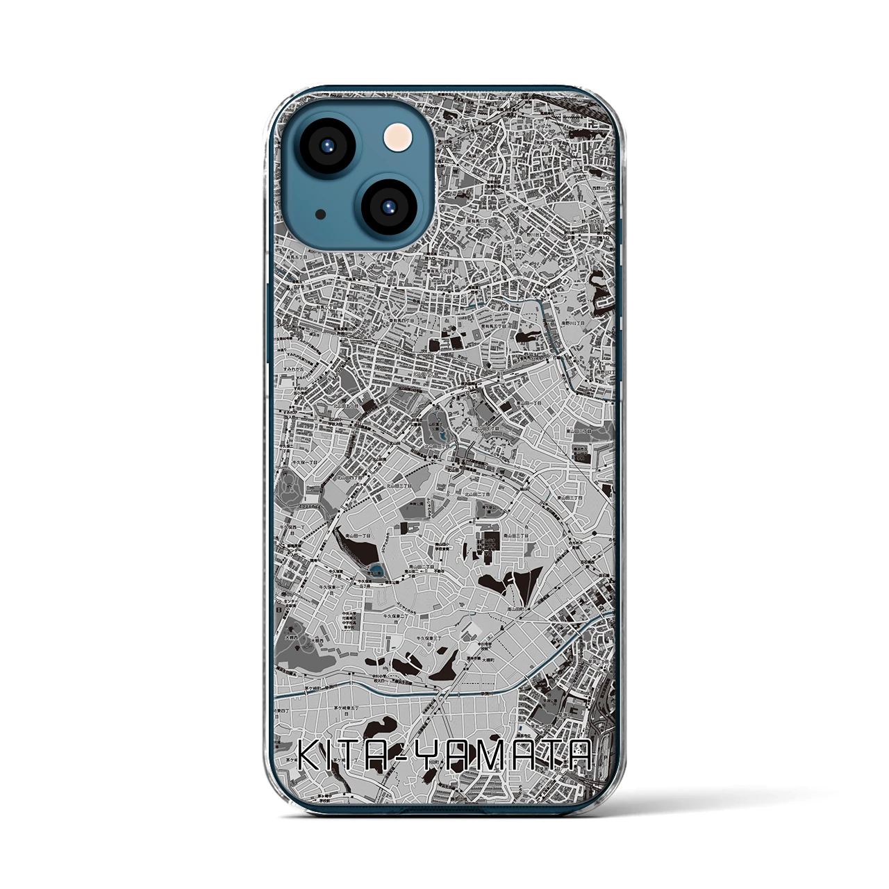 【北山田(神奈川県)】地図柄iPhoneケース(クリアタイプ)