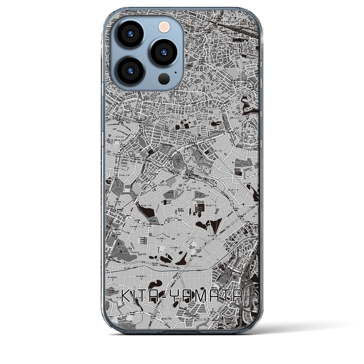 【北山田(神奈川県)】地図柄iPhoneケース(クリアタイプ)