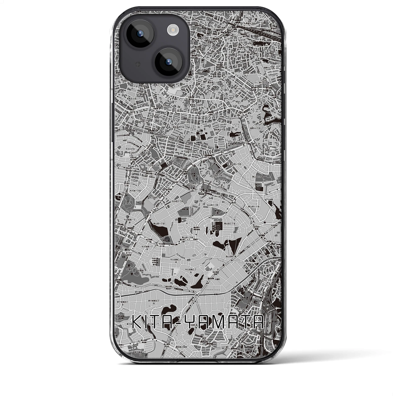 【北山田(神奈川県)】地図柄iPhoneケース(クリアタイプ)