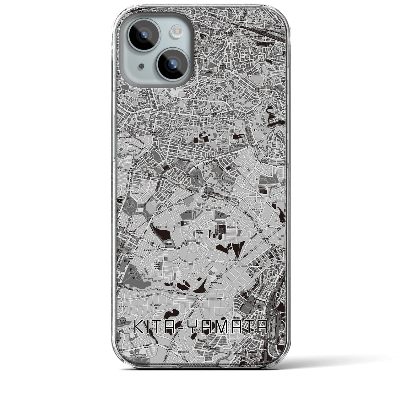 【北山田(神奈川県)】地図柄iPhoneケース(クリアタイプ)