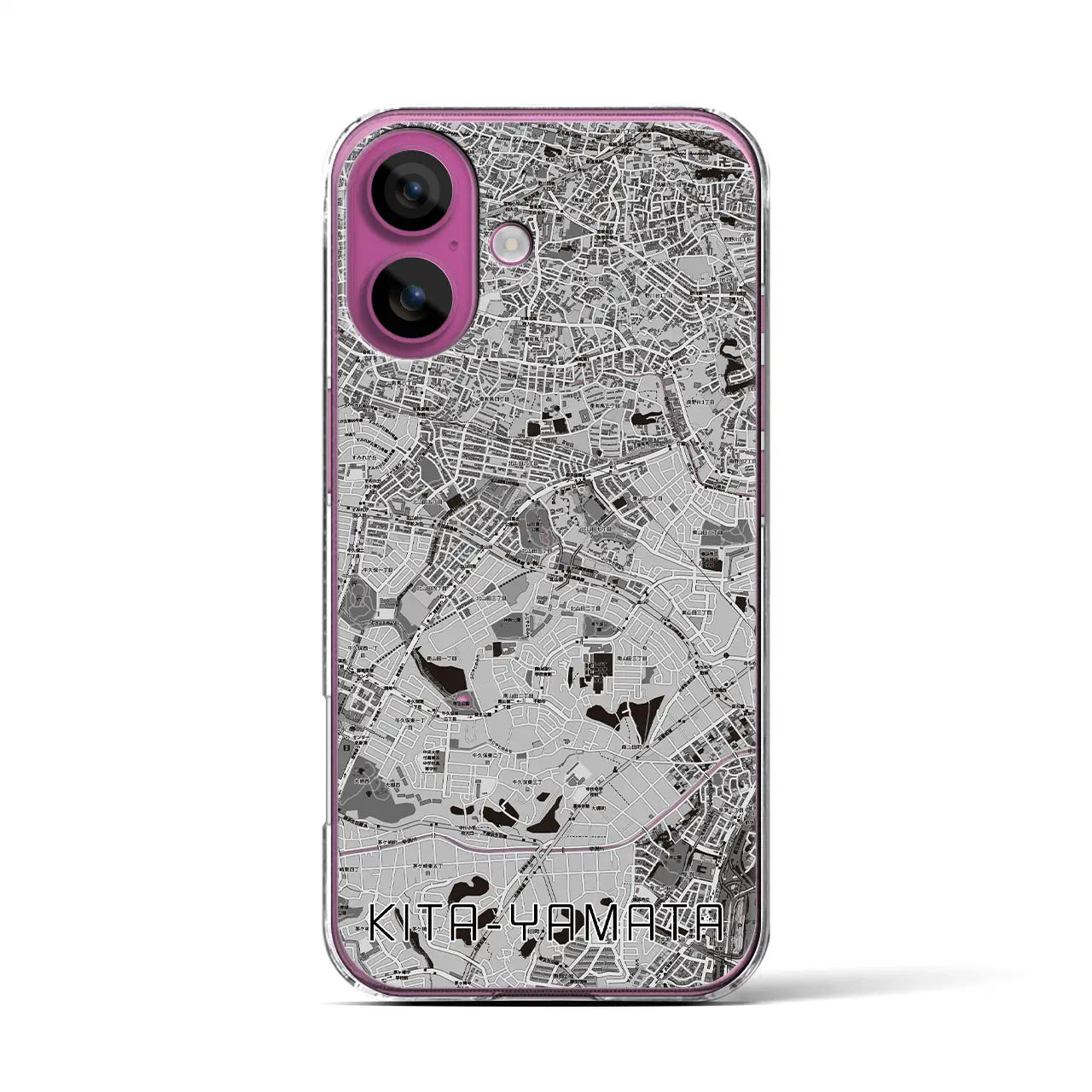 【北山田(神奈川県)】地図柄iPhoneケース(クリアタイプ)