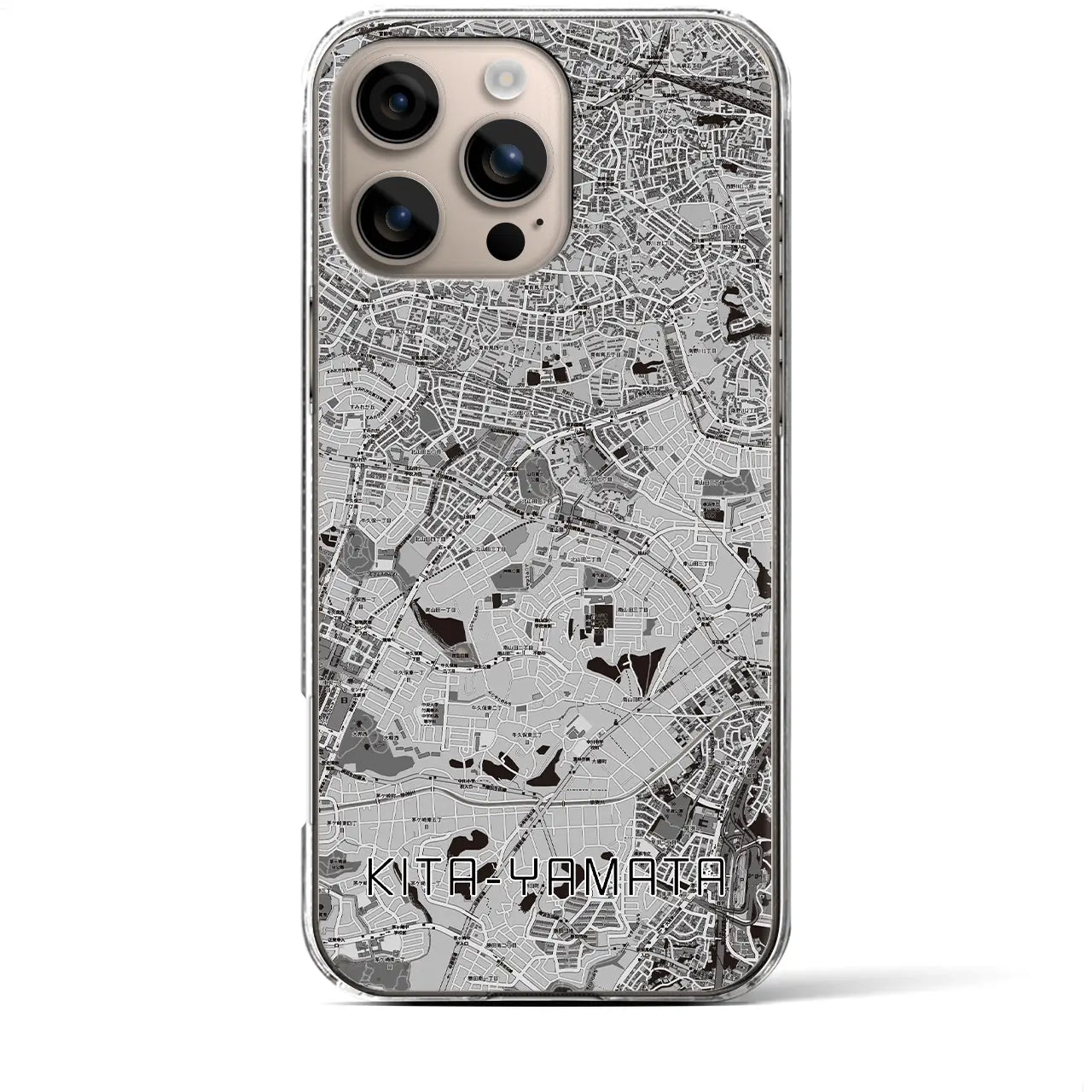 【北山田(神奈川県)】地図柄iPhoneケース(クリアタイプ)