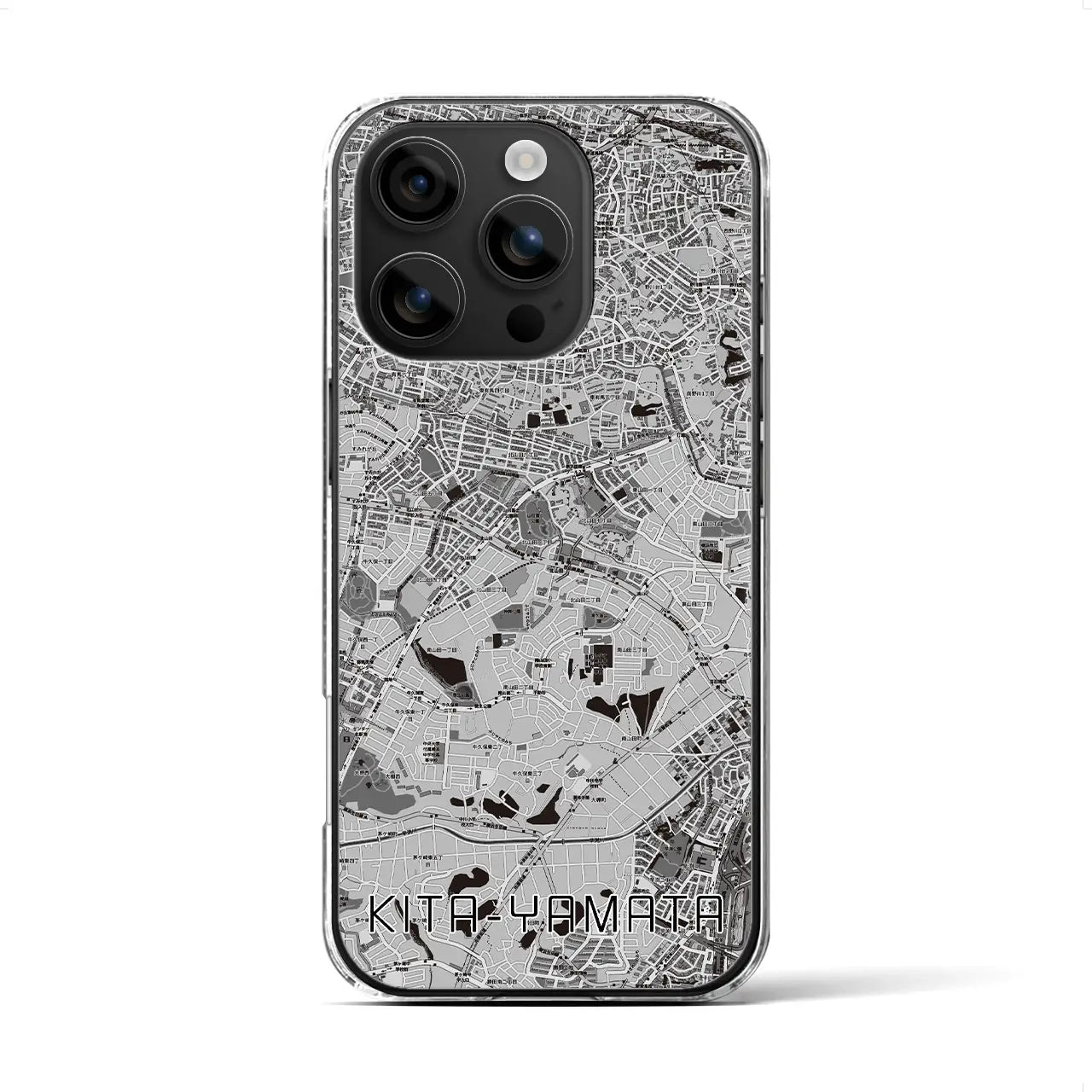 【北山田(神奈川県)】地図柄iPhoneケース(クリアタイプ)