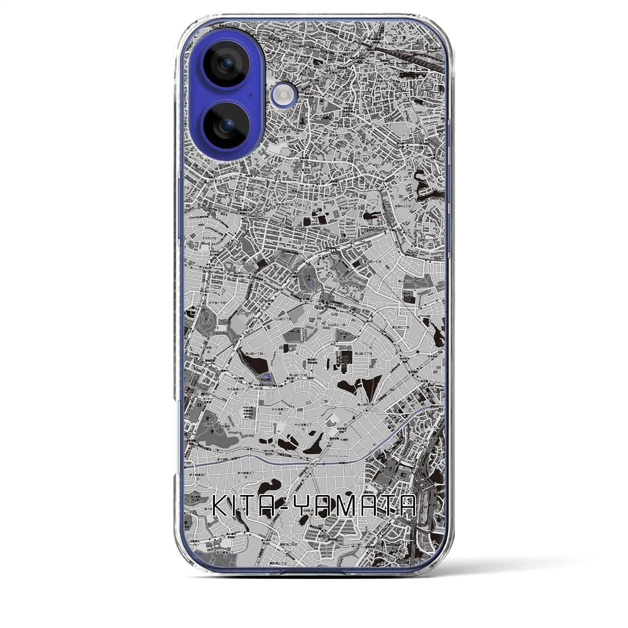 【北山田(神奈川県)】地図柄iPhoneケース(クリアタイプ)