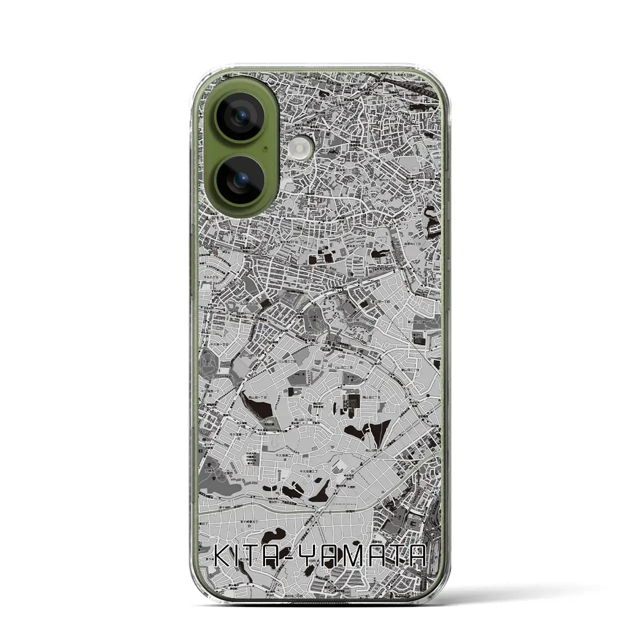 【北山田(神奈川県)】地図柄iPhoneケース(クリアタイプ)モノトーン・iPhone 17 Pro Max 用