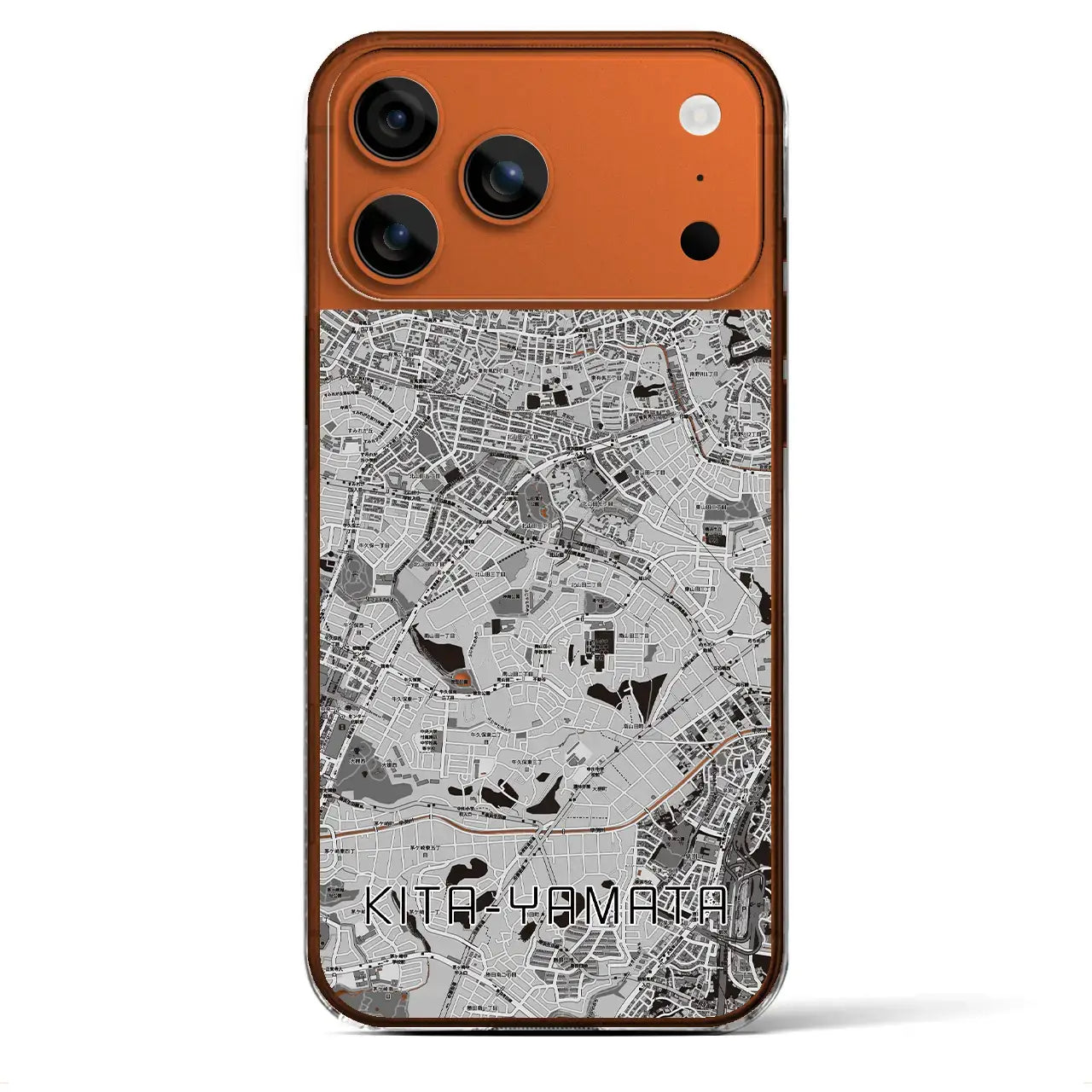 【北山田(神奈川県)】地図柄iPhoneケース(クリアタイプ)