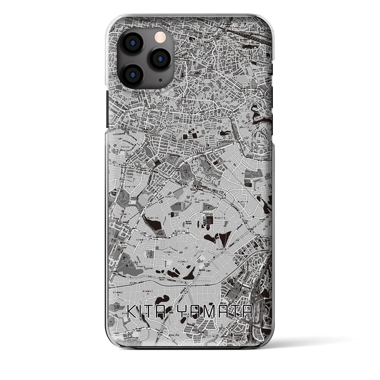 【北山田(神奈川県)】地図柄iPhoneケース(クリアタイプ)