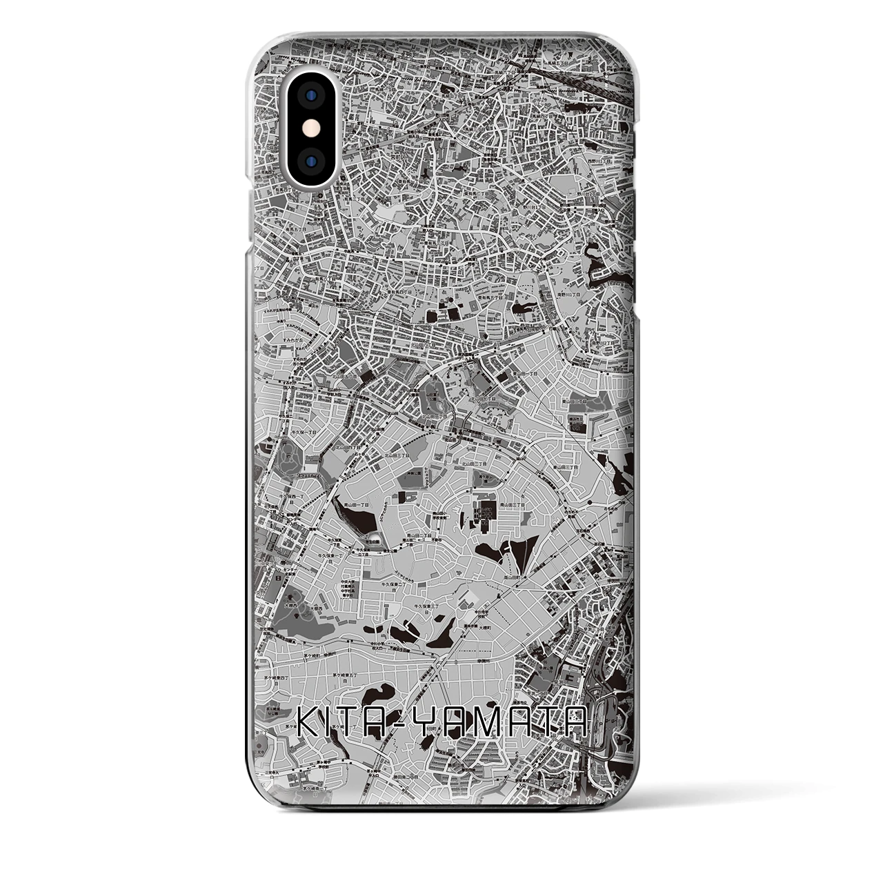 【北山田(神奈川県)】地図柄iPhoneケース(クリアタイプ)