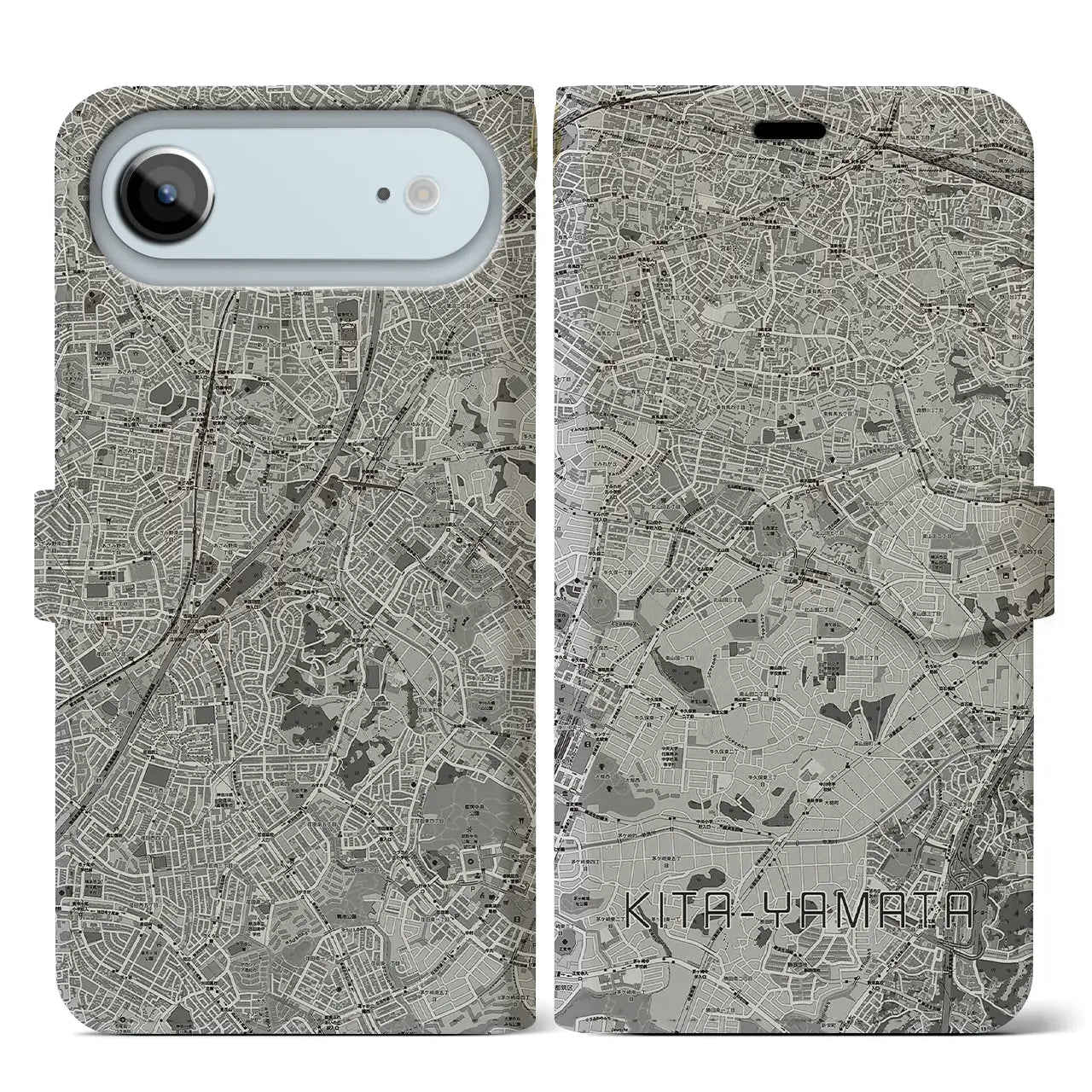 【北山田(神奈川県)】地図柄iPhoneケース(手帳タイプ)