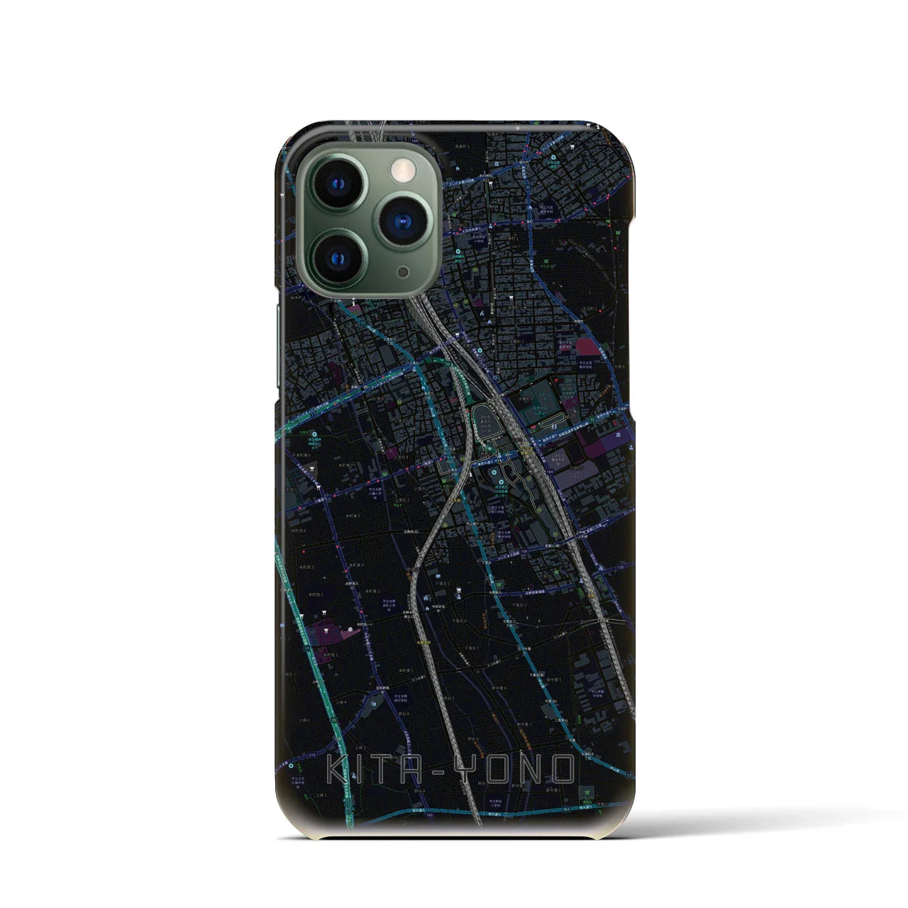【北与野(埼玉県)】地図柄iPhoneケース(バックカバータイプ)