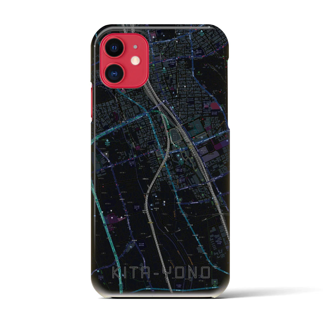 【北与野(埼玉県)】地図柄iPhoneケース(バックカバータイプ)