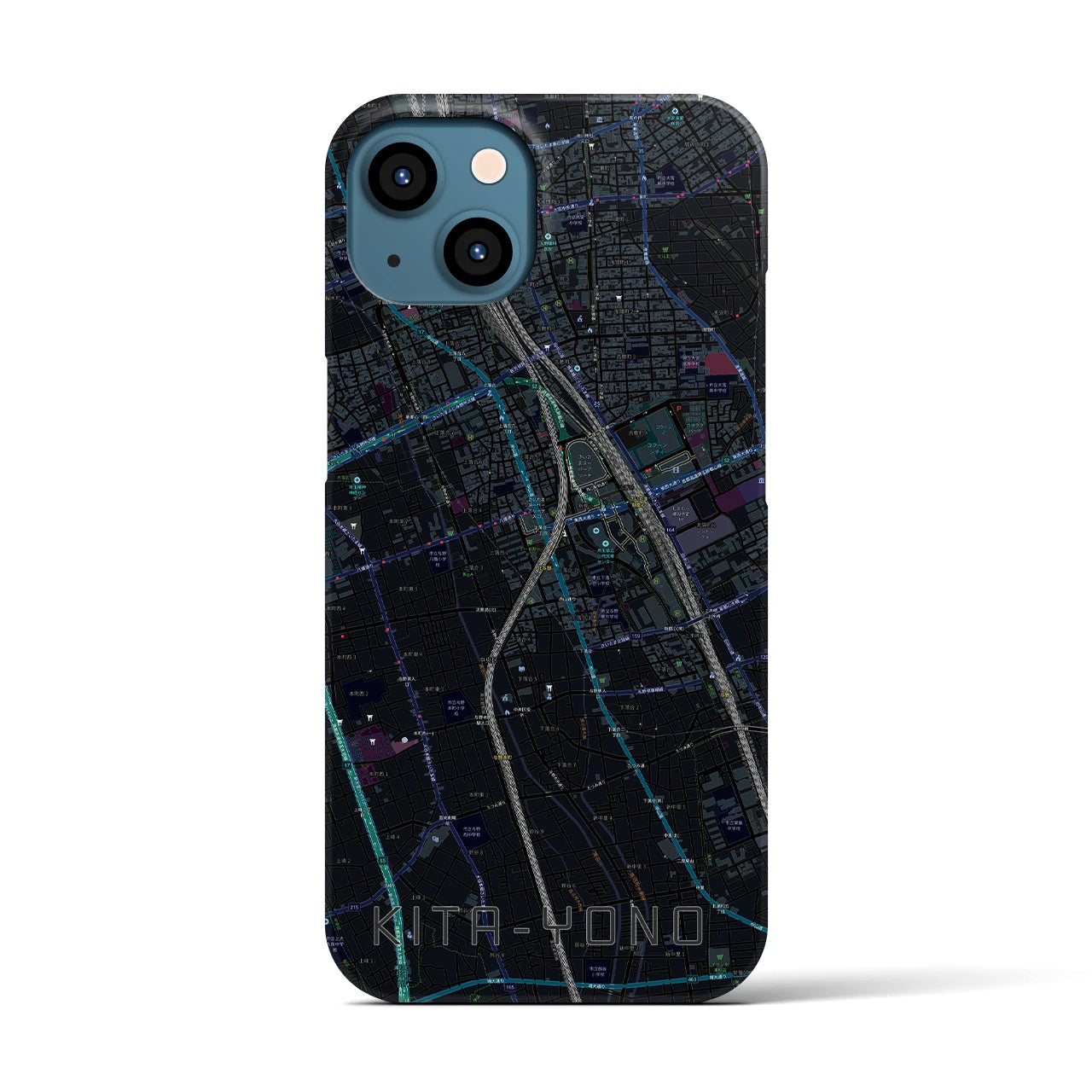 【北与野(埼玉県)】地図柄iPhoneケース(バックカバータイプ)