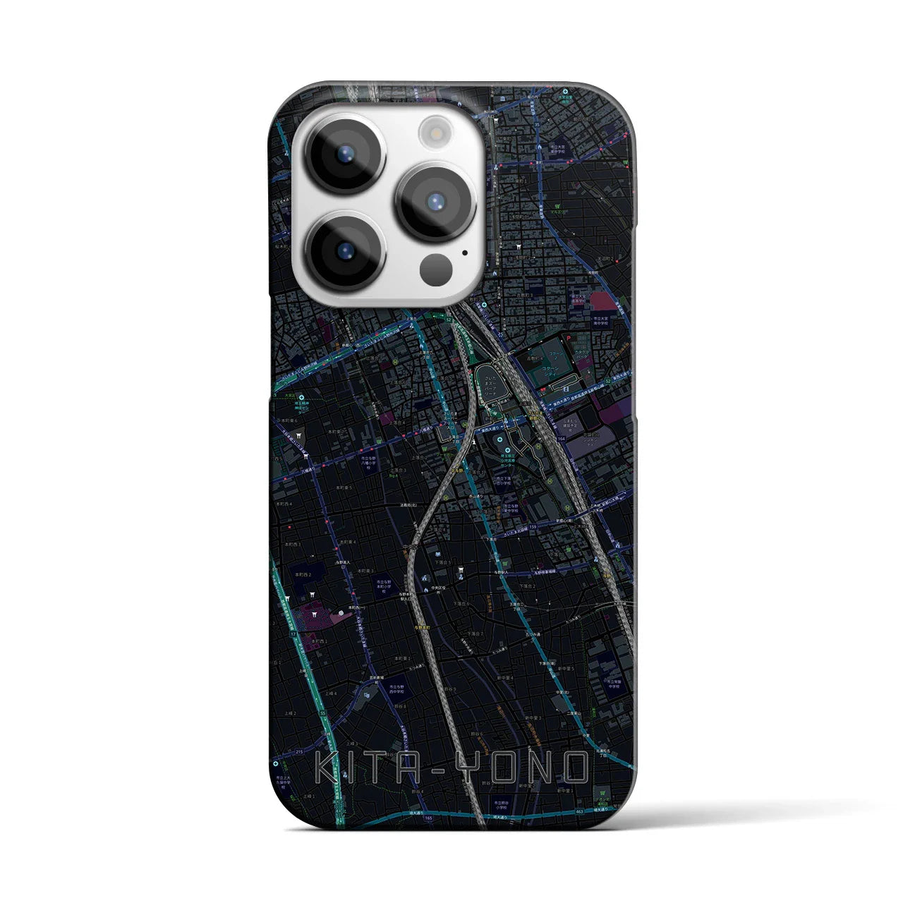 【北与野(埼玉県)】地図柄iPhoneケース(バックカバータイプ)