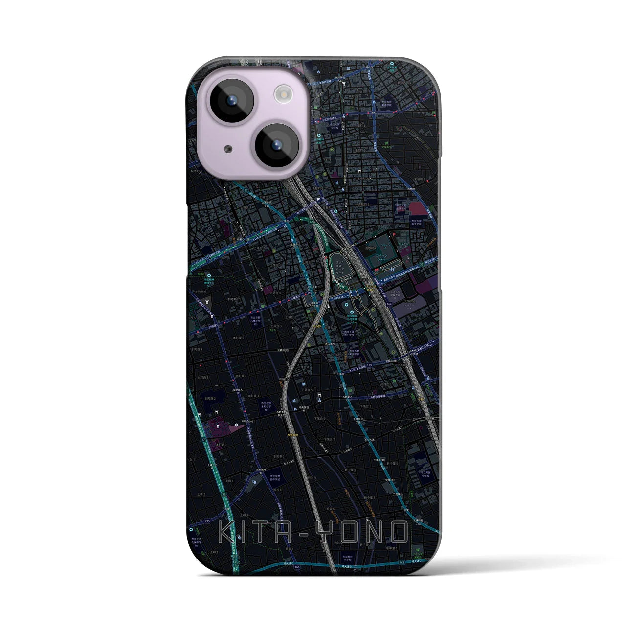 【北与野(埼玉県)】地図柄iPhoneケース(バックカバータイプ)