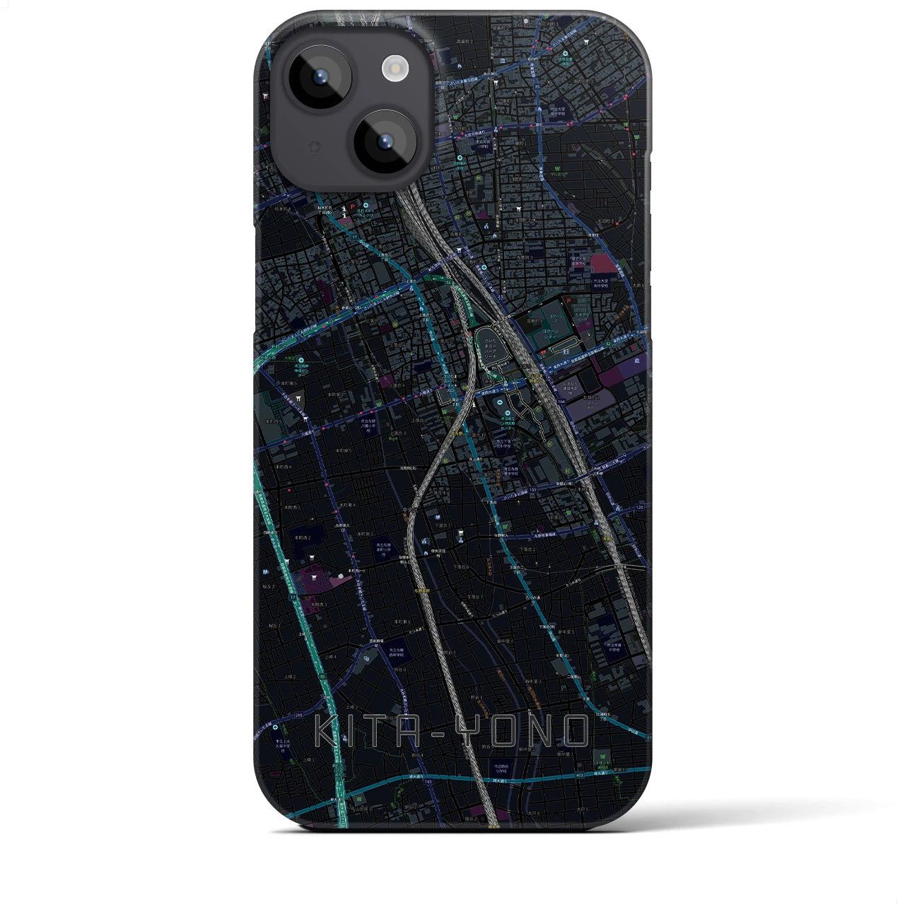 【北与野(埼玉県)】地図柄iPhoneケース(バックカバータイプ)