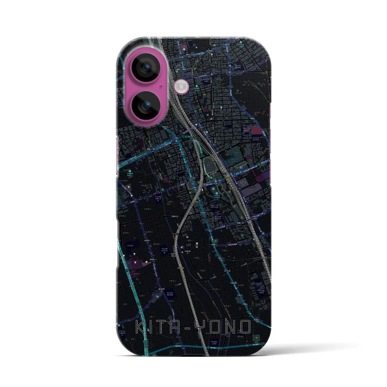 【北与野(埼玉県)】地図柄iPhoneケース(バックカバータイプ)