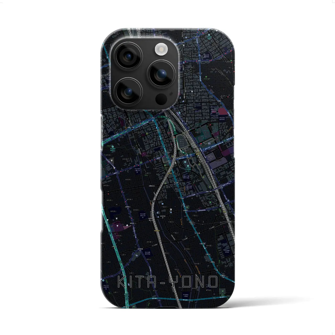 【北与野(埼玉県)】地図柄iPhoneケース(バックカバータイプ)