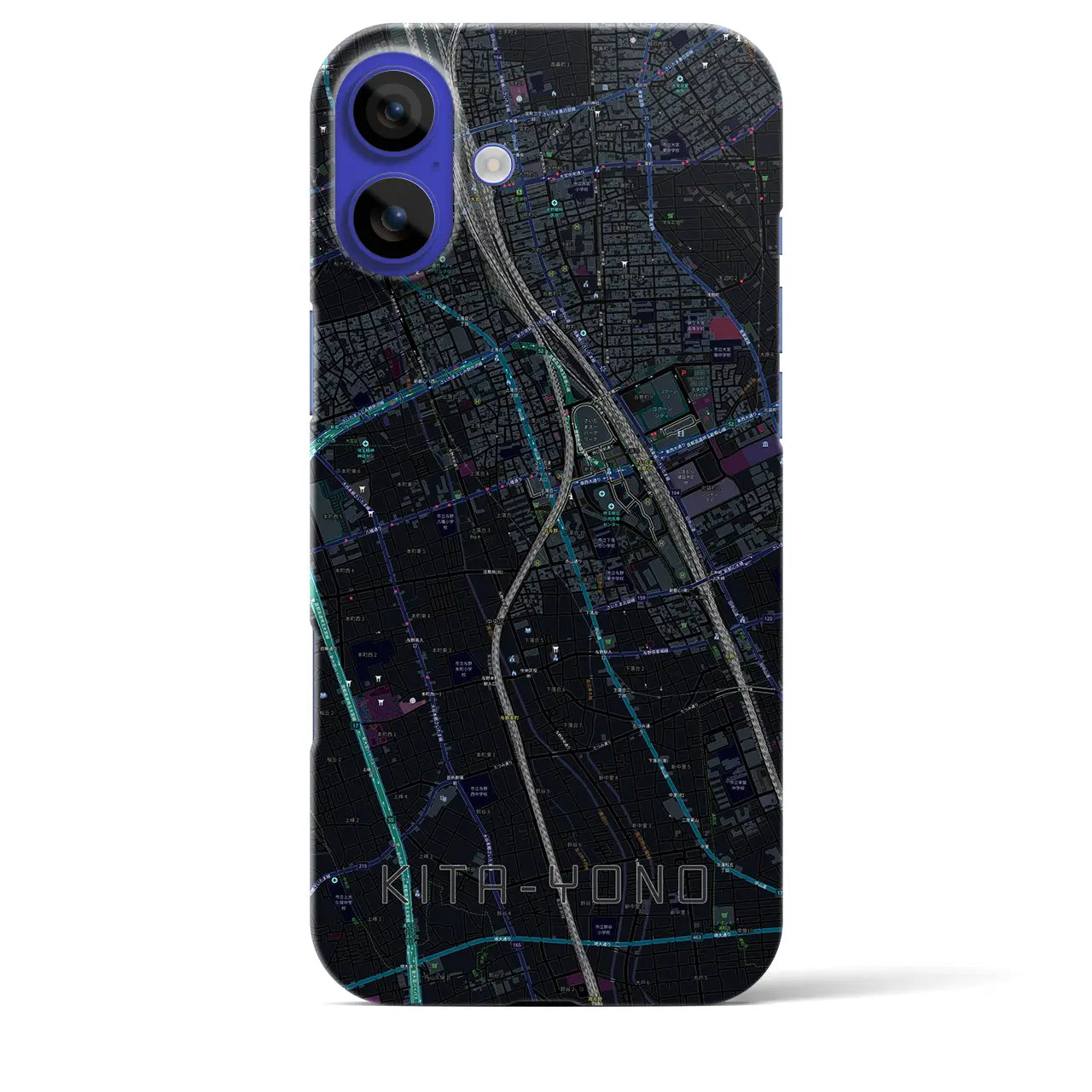 【北与野(埼玉県)】地図柄iPhoneケース(バックカバータイプ)