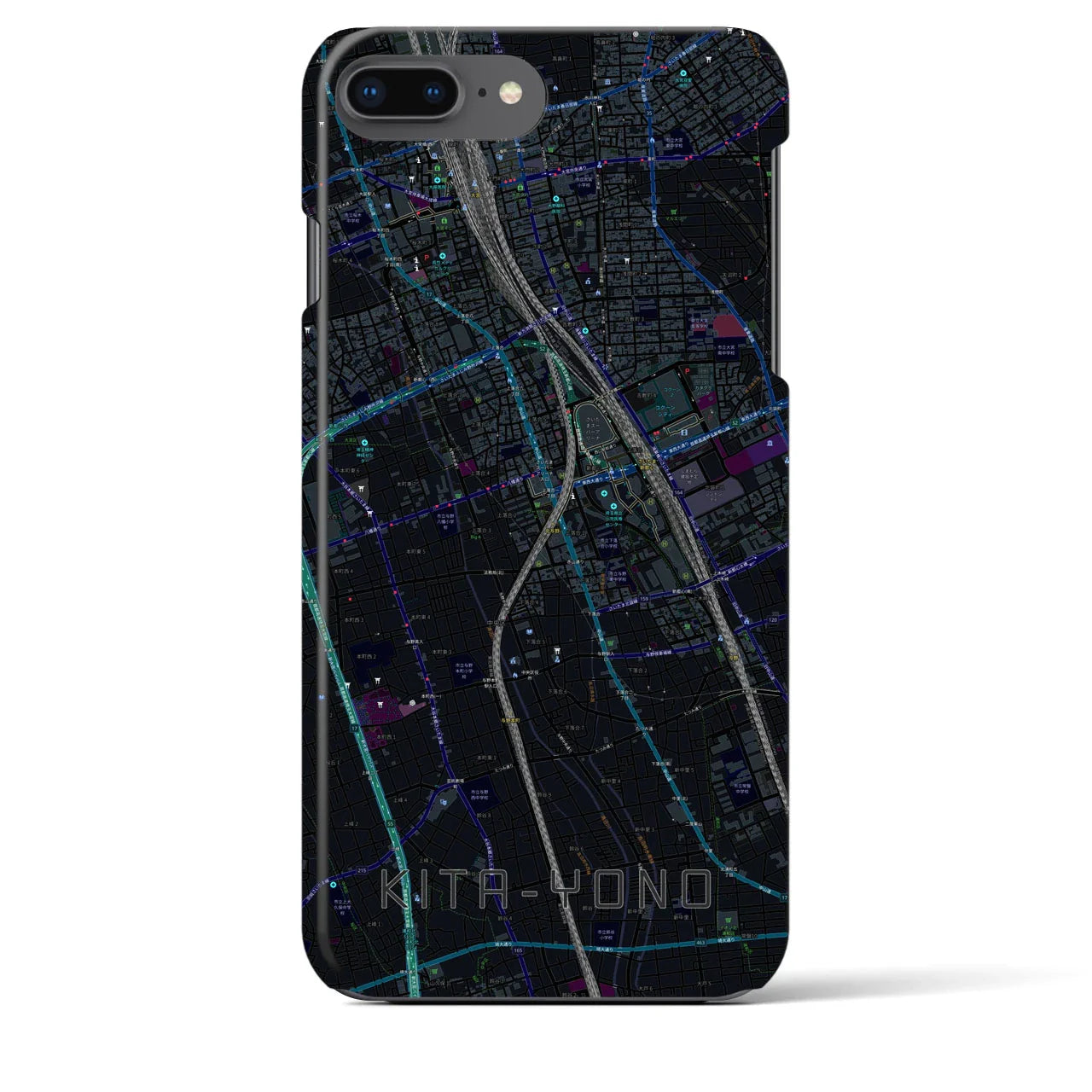 【北与野(埼玉県)】地図柄iPhoneケース(バックカバータイプ)