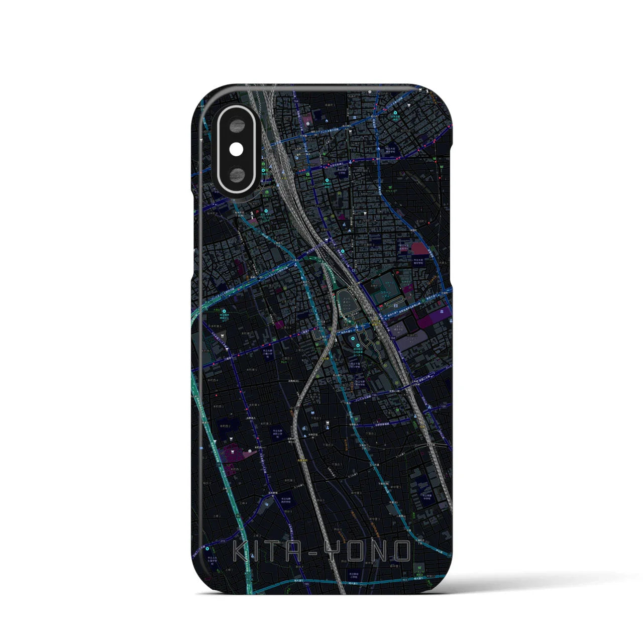 【北与野(埼玉県)】地図柄iPhoneケース(バックカバータイプ)
