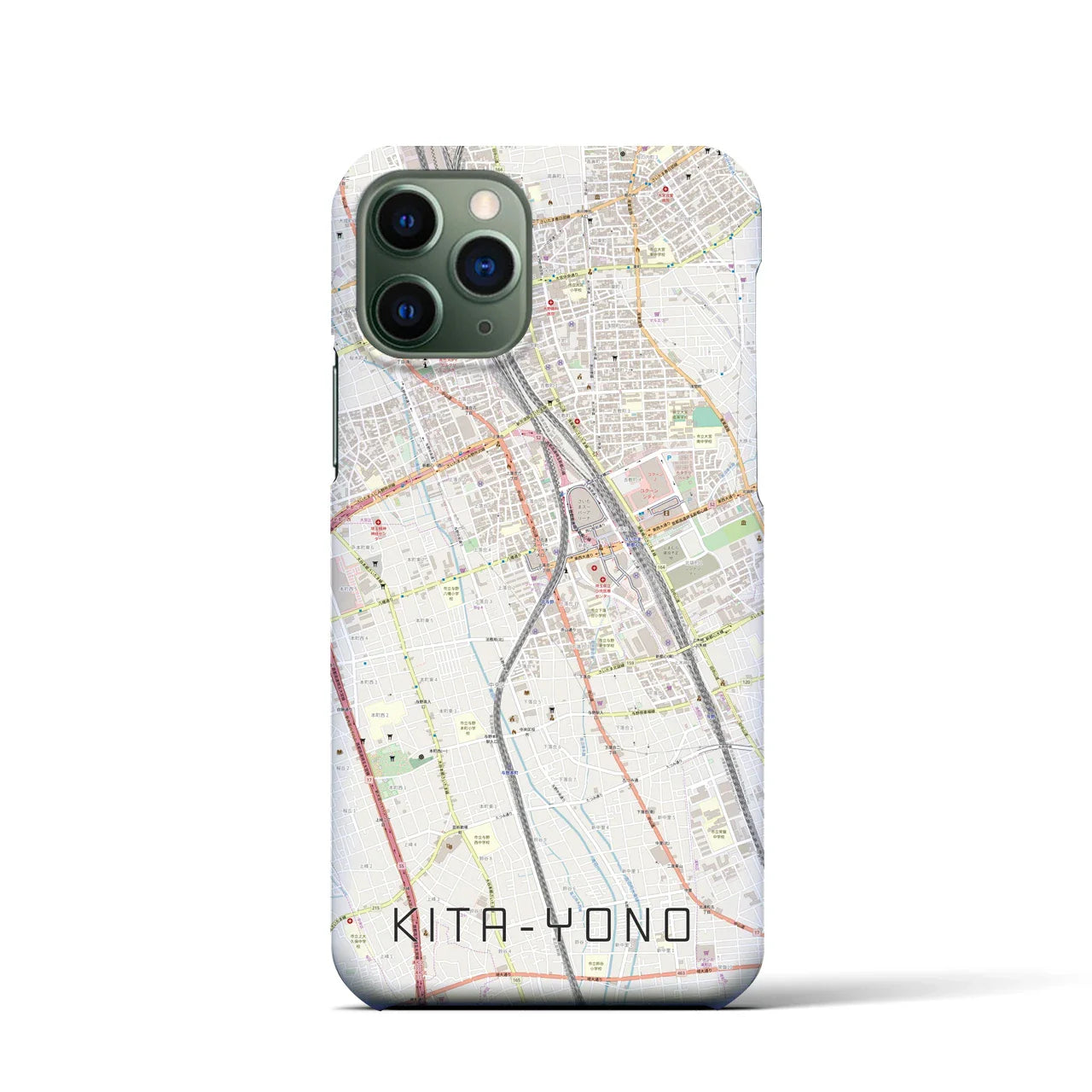 【北与野(埼玉県)】地図柄iPhoneケース(バックカバータイプ)