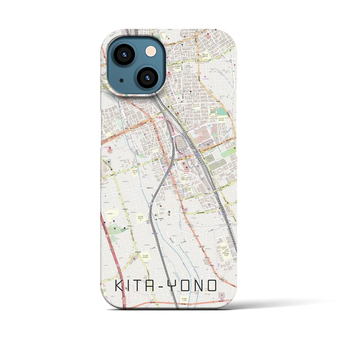【北与野(埼玉県)】地図柄iPhoneケース(バックカバータイプ)