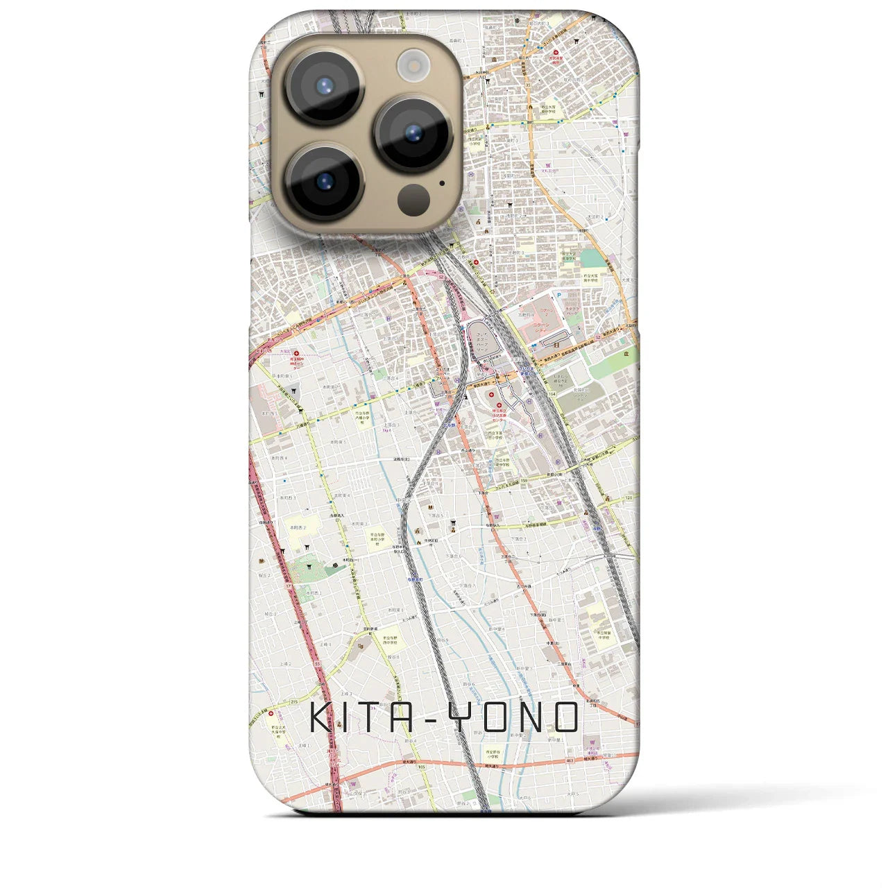 【北与野(埼玉県)】地図柄iPhoneケース(バックカバータイプ)