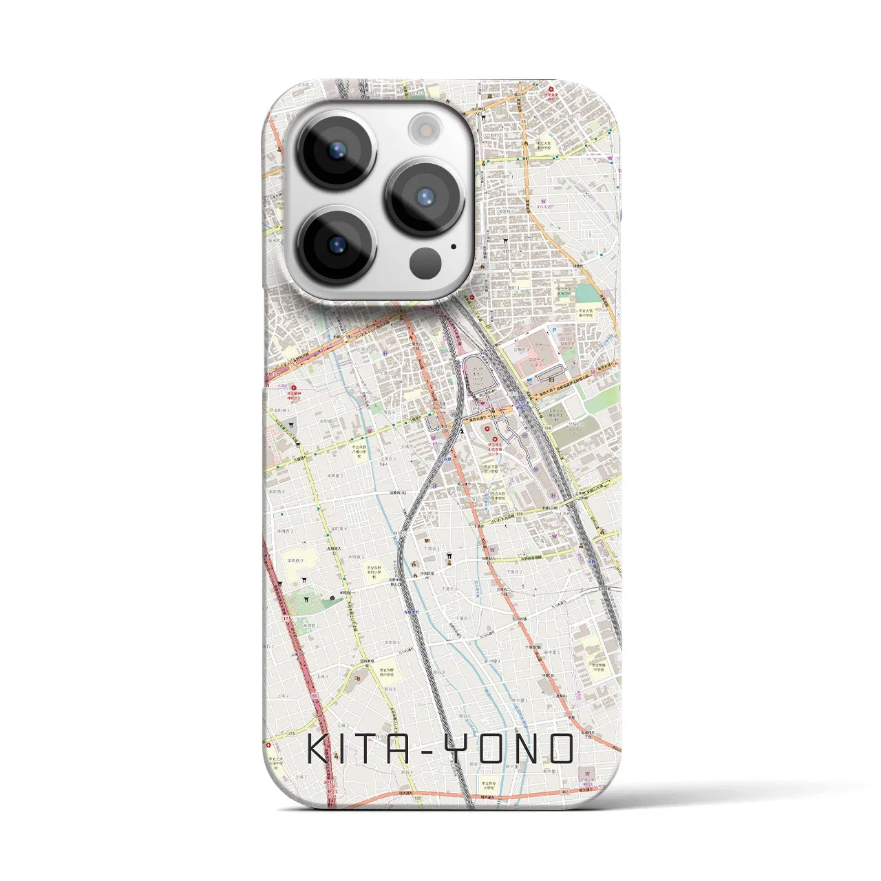 【北与野(埼玉県)】地図柄iPhoneケース(バックカバータイプ)
