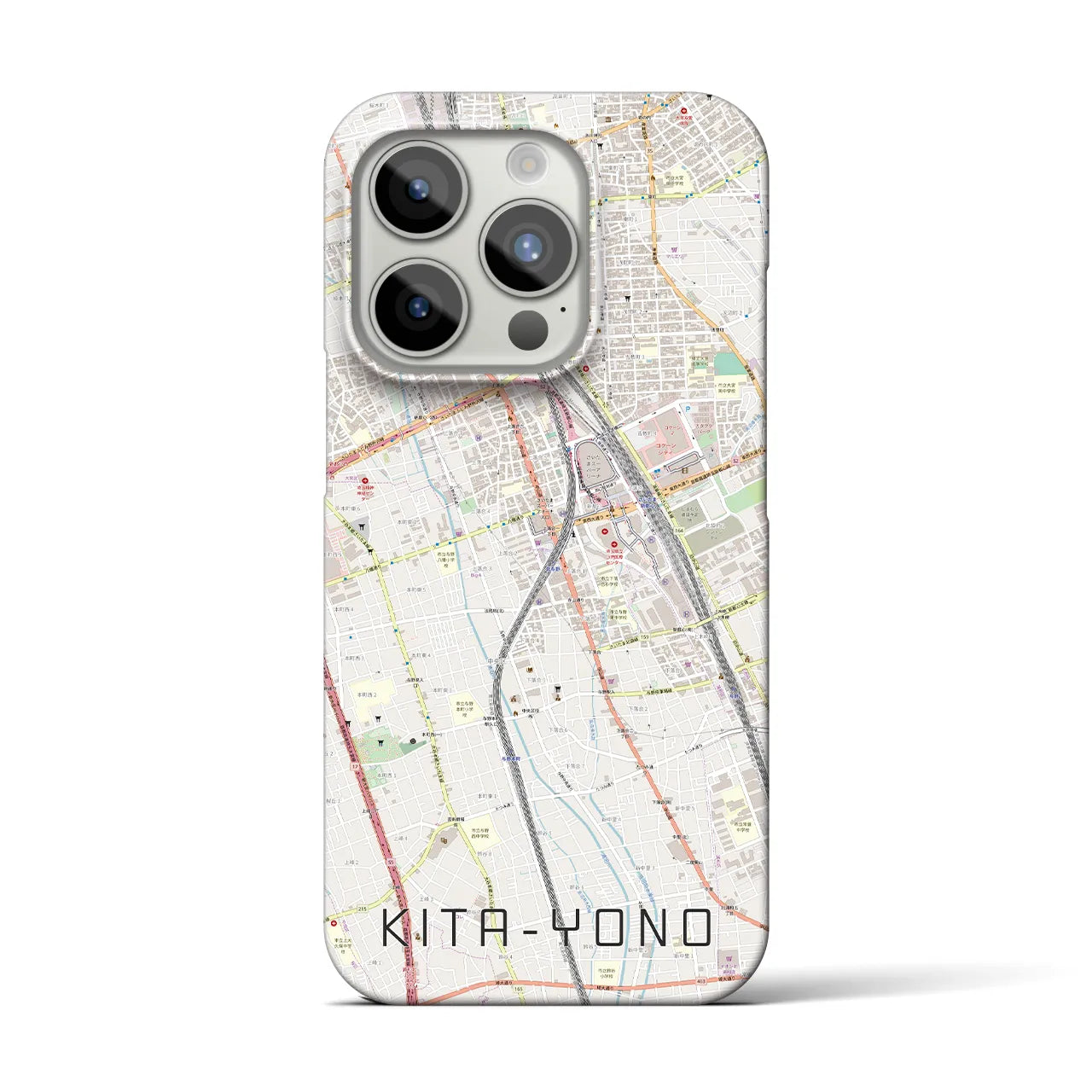 【北与野(埼玉県)】地図柄iPhoneケース(バックカバータイプ)