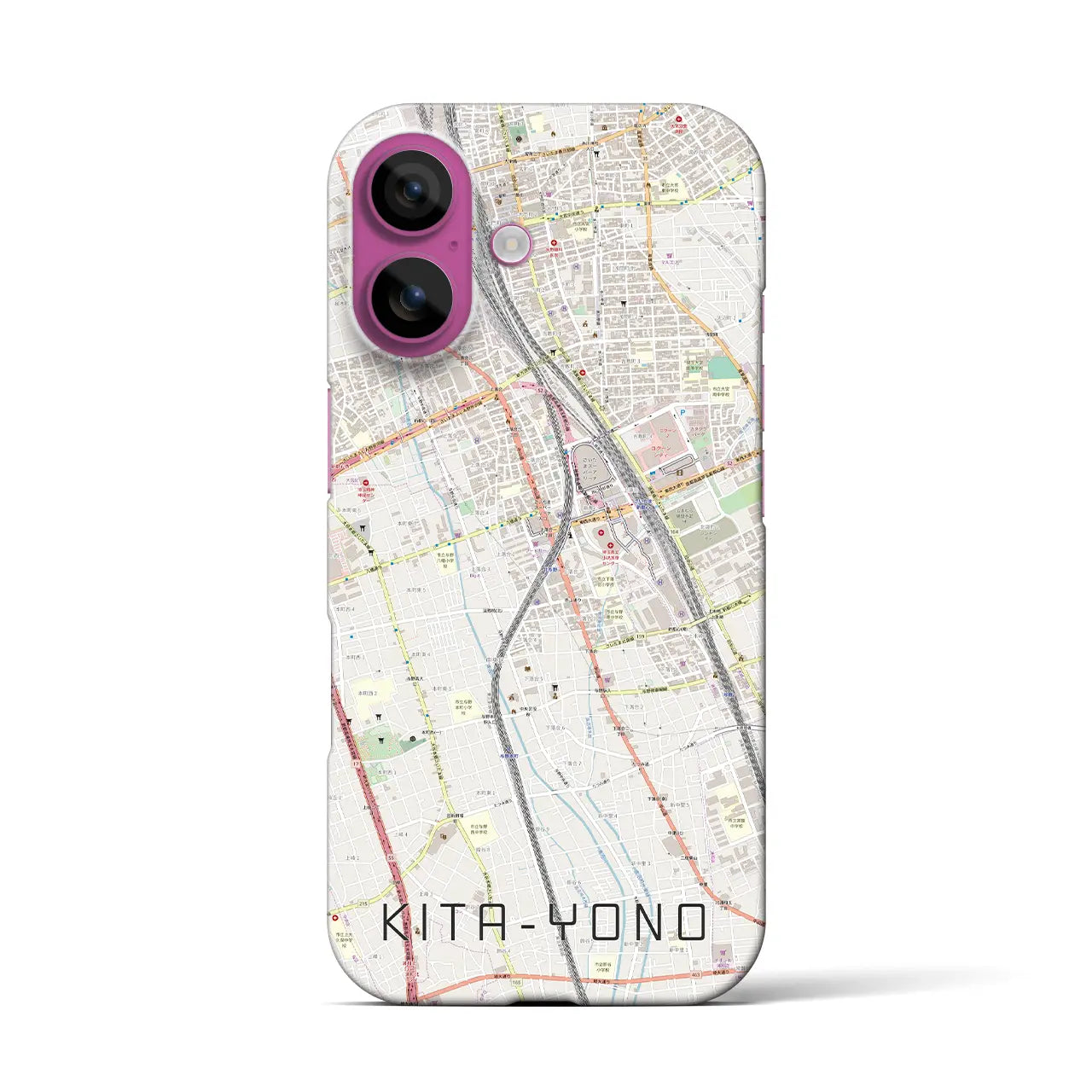 【北与野(埼玉県)】地図柄iPhoneケース(バックカバータイプ)