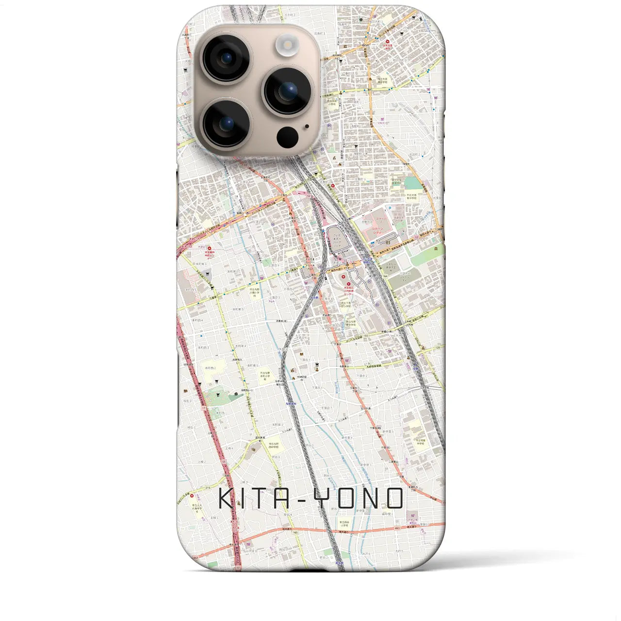 【北与野(埼玉県)】地図柄iPhoneケース(バックカバータイプ)