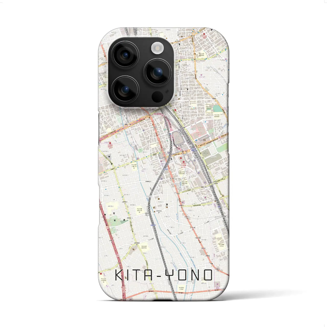 【北与野(埼玉県)】地図柄iPhoneケース(バックカバータイプ)