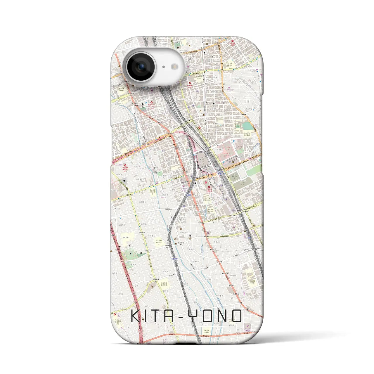 【北与野(埼玉県)】地図柄iPhoneケース(バックカバータイプ)