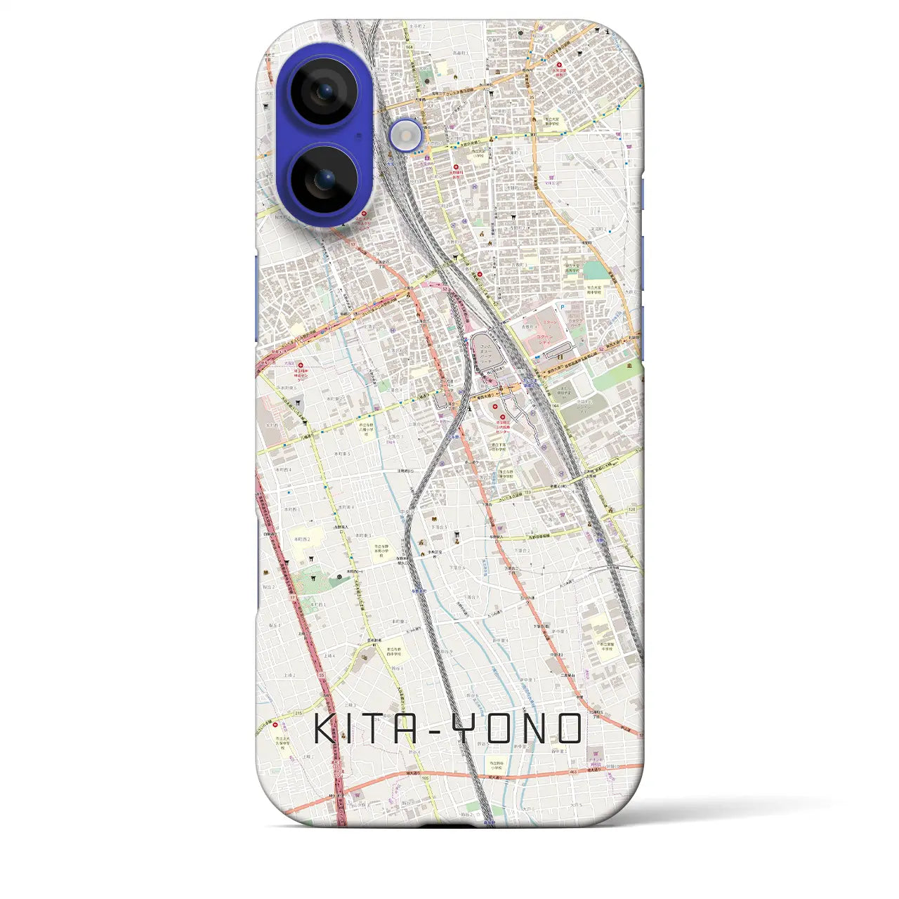 【北与野(埼玉県)】地図柄iPhoneケース(バックカバータイプ)ナチュラル・iPhone 16 Pro Max 用
