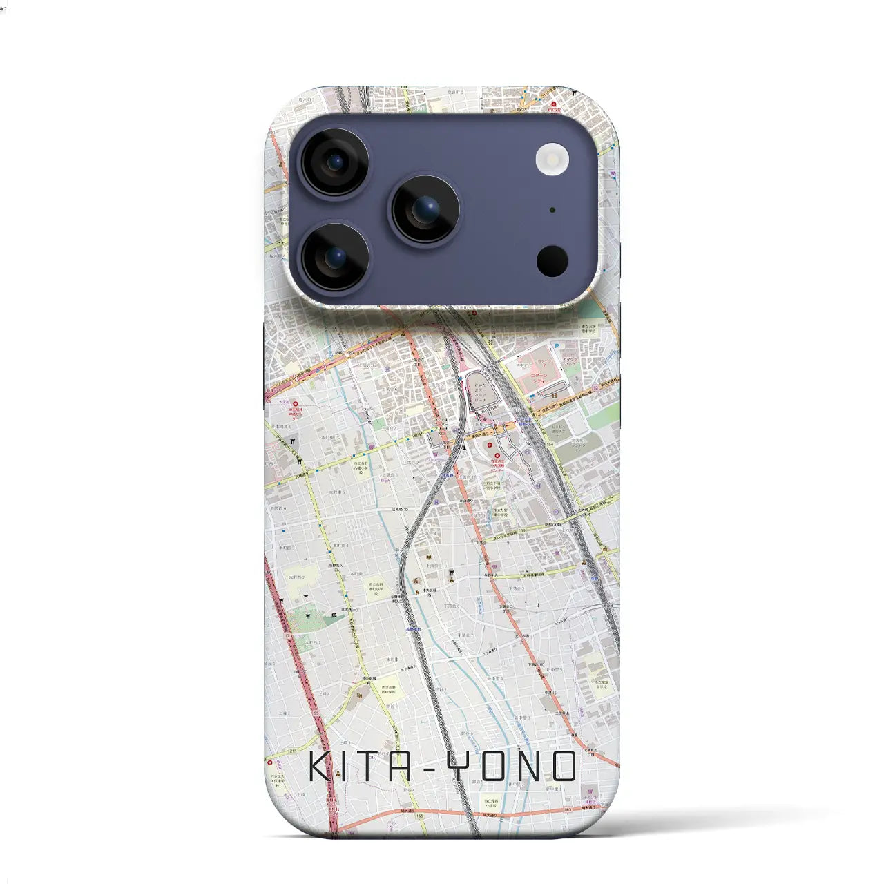 【北与野(埼玉県)】地図柄iPhoneケース(バックカバータイプ)