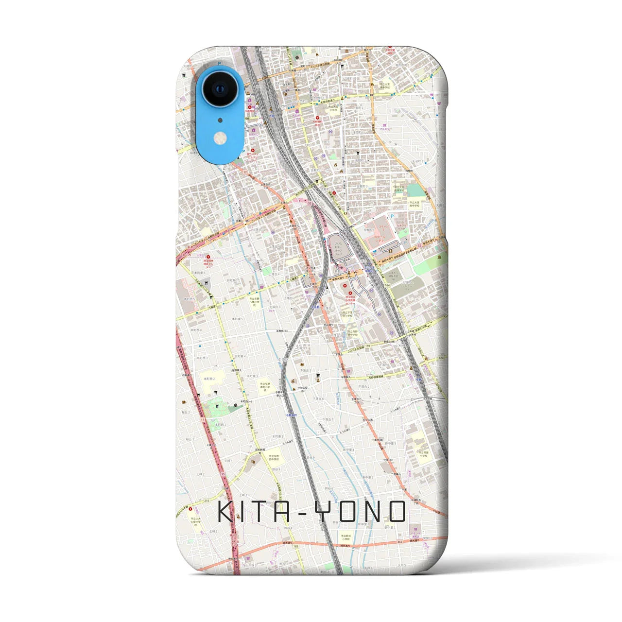 【北与野(埼玉県)】地図柄iPhoneケース(バックカバータイプ)