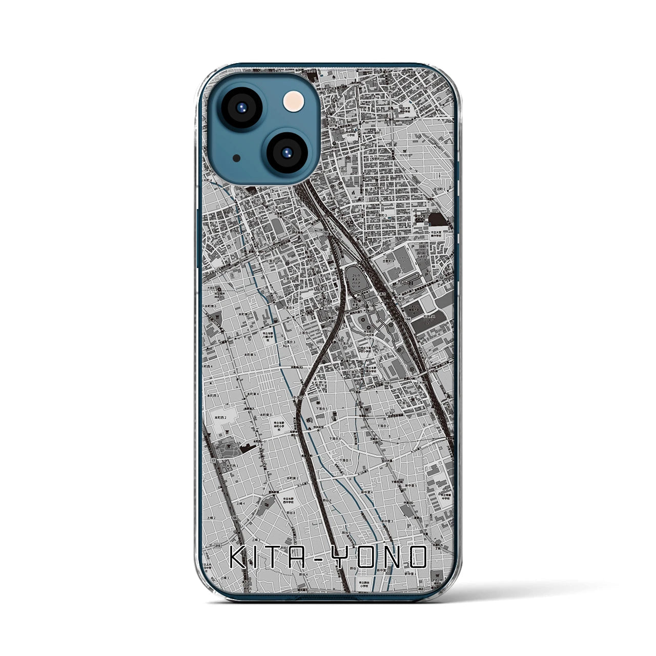 【北与野(埼玉県)】地図柄iPhoneケース(クリアタイプ)