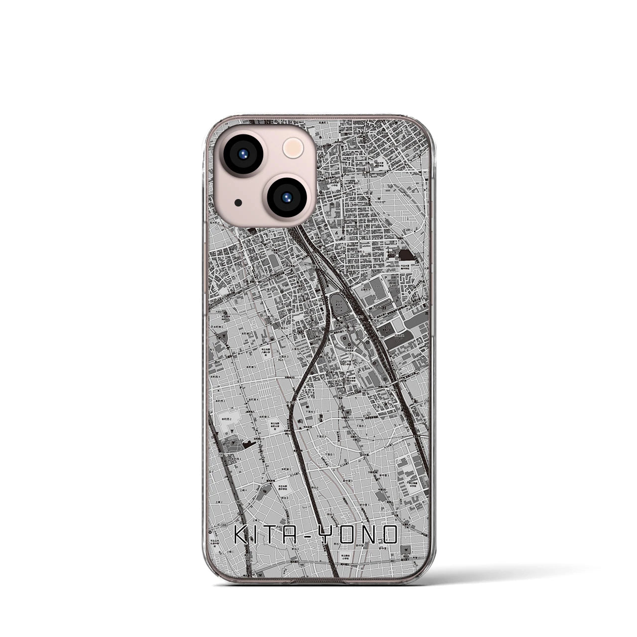 【北与野(埼玉県)】地図柄iPhoneケース(クリアタイプ)