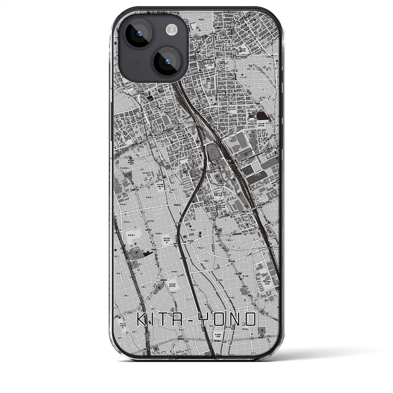 【北与野(埼玉県)】地図柄iPhoneケース(クリアタイプ)