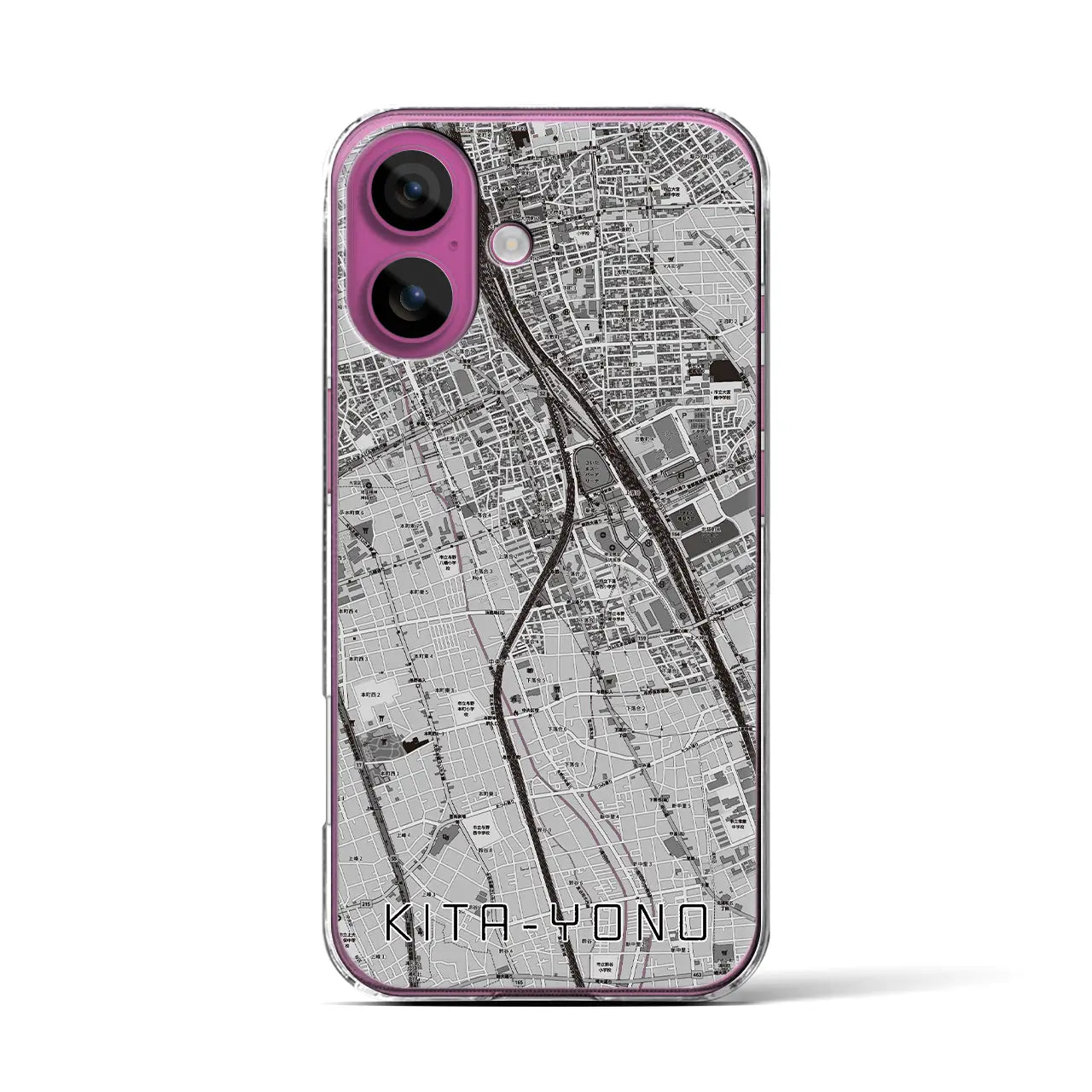 【北与野(埼玉県)】地図柄iPhoneケース(クリアタイプ)
