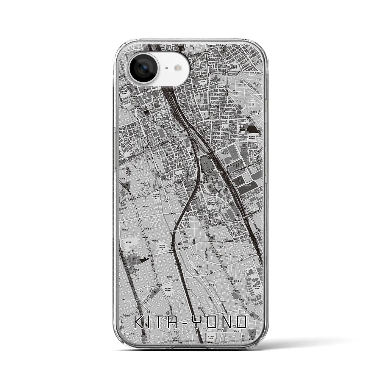 【北与野(埼玉県)】地図柄iPhoneケース(クリアタイプ)