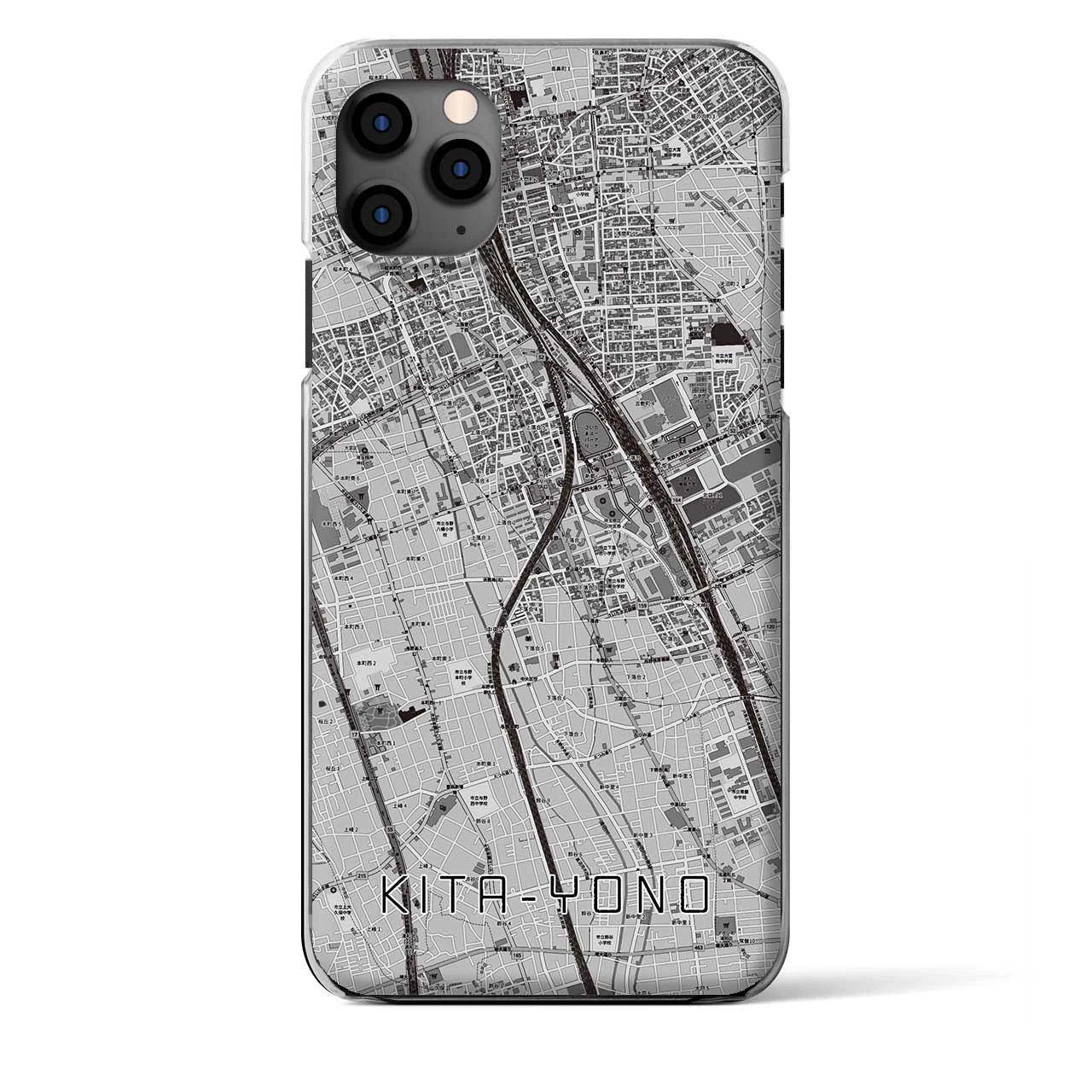 【北与野(埼玉県)】地図柄iPhoneケース(クリアタイプ)