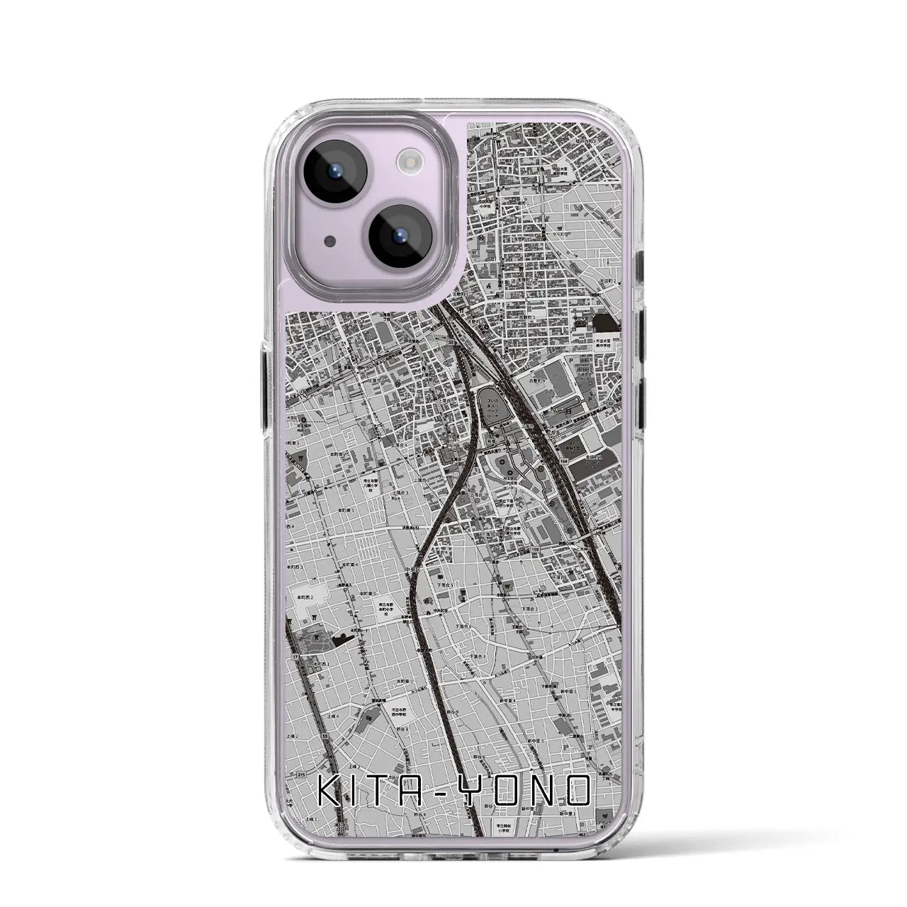 【北与野(埼玉県)】地図柄iPhoneケース(MagSafeタイプ)