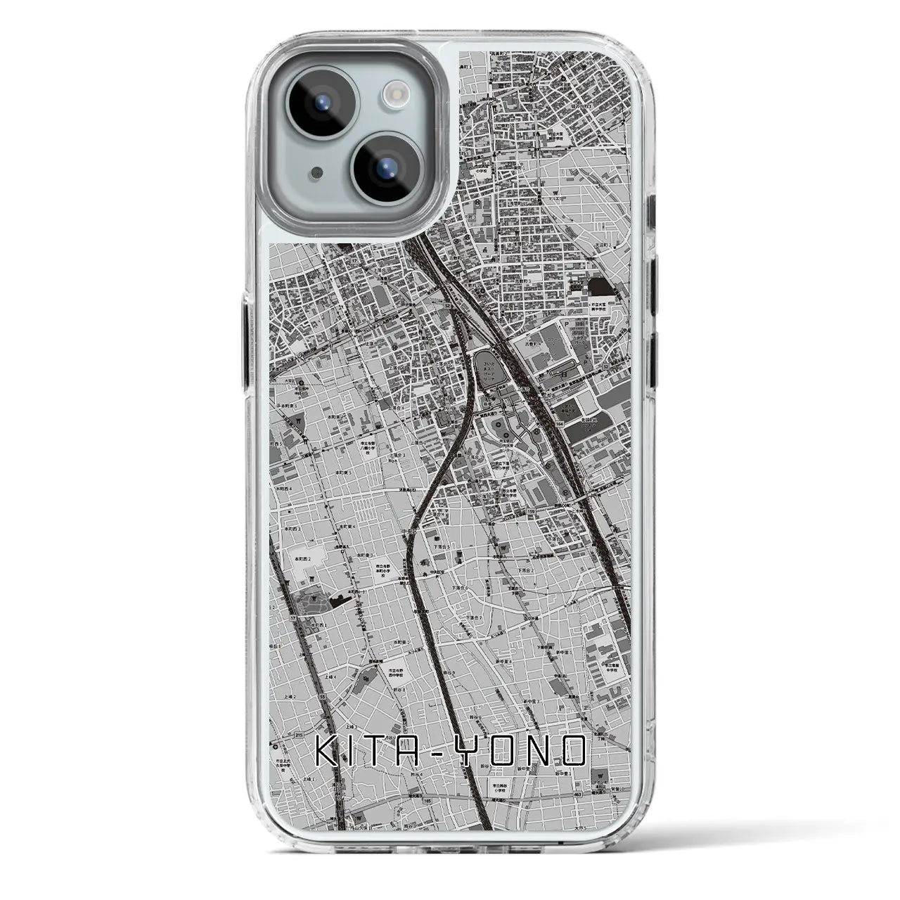 【北与野(埼玉県)】地図柄iPhoneケース(MagSafeタイプ)