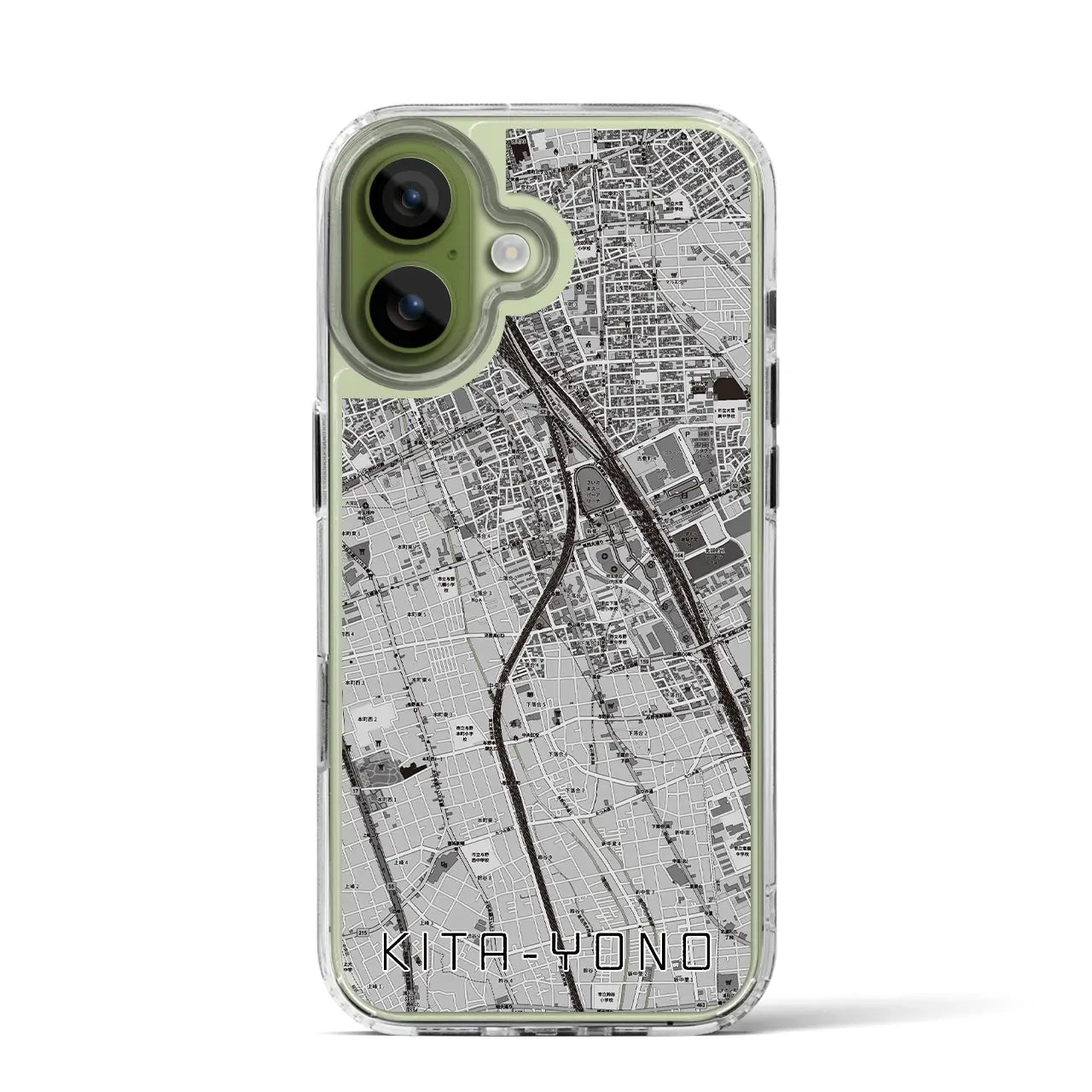 【北与野(埼玉県)】地図柄iPhoneケース(MagSafeタイプ)